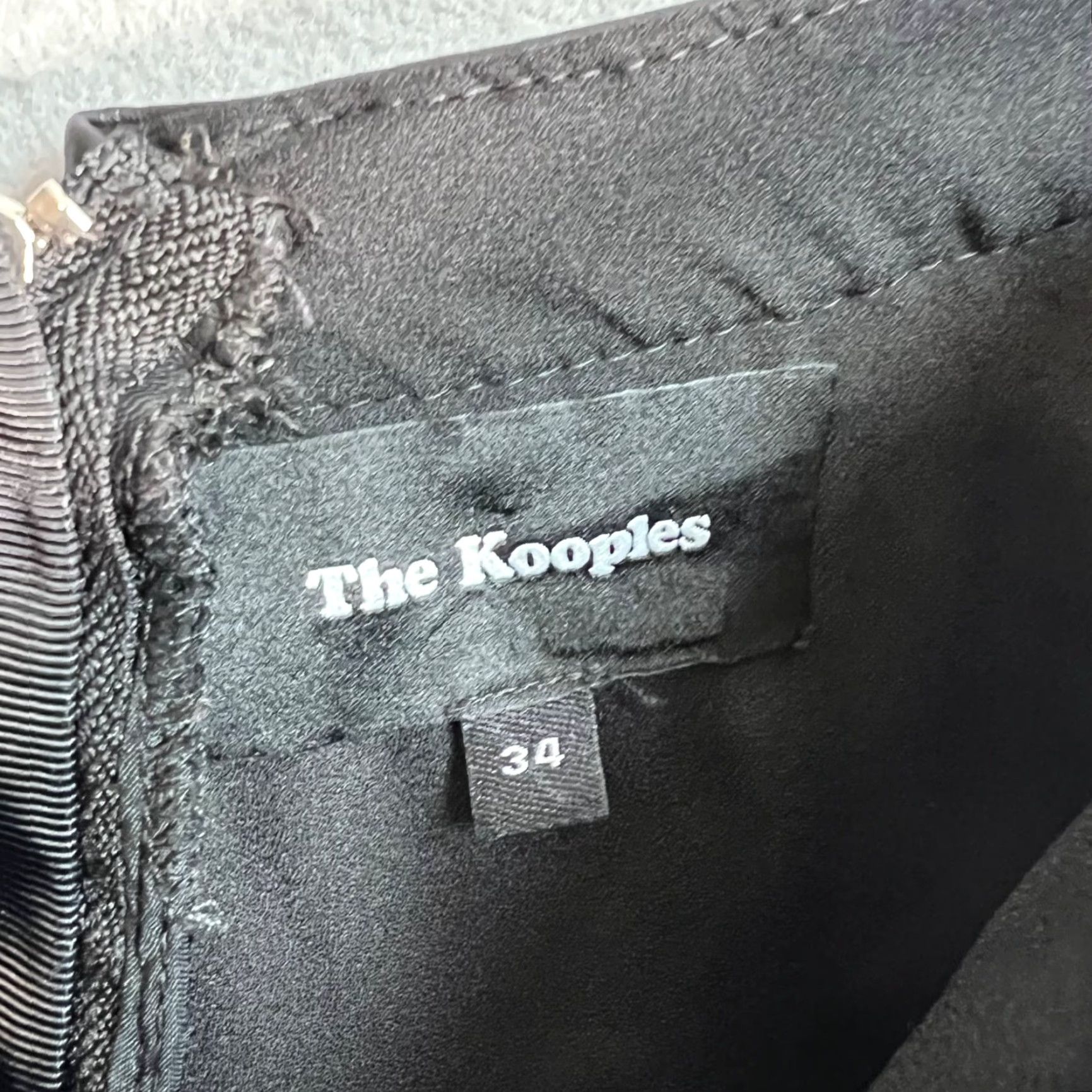 The Kooples VINTAGE The Kooples Black Lace A-Line Skirt With Faux Leather Trim 34 Skirt Womens 34 Black Lace A-Line Skirt 34 Women Size 24" / US 00 / IT 34 - 3 Thumbnail