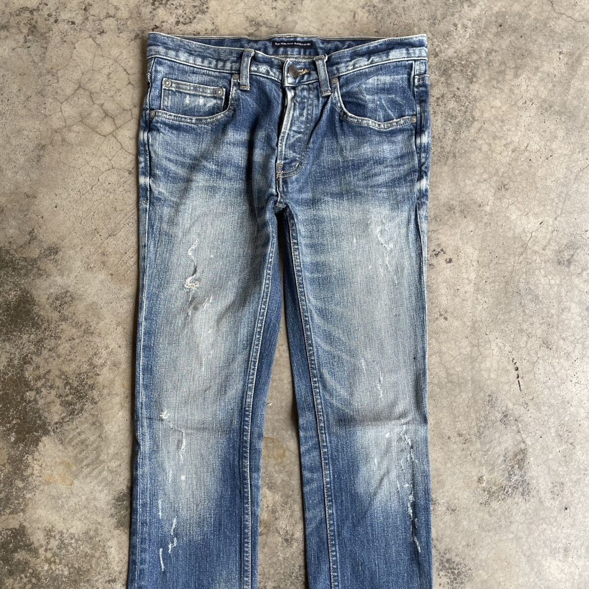 Lounge Lizard 🔥🇯🇵Lounge Lizard Stoned Washed Ripped Distress Skinny Jeans Size US 30 / EU 46 - 2 Thumbnail