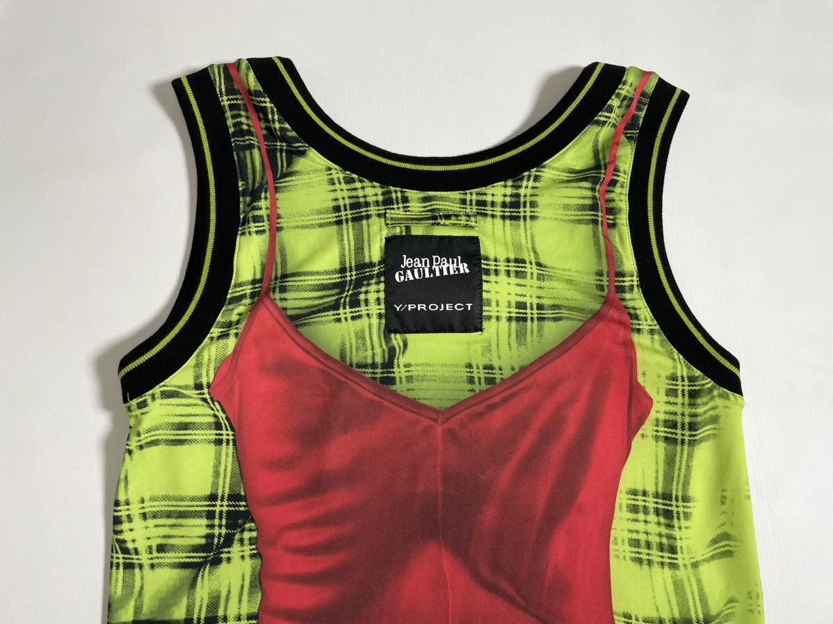Jean Paul Gaultier × Y/Project S/S 23 Punk Check + Camisole Print Vest Top Size M / US 6-8 / IT 42-44 - 12 Thumbnail