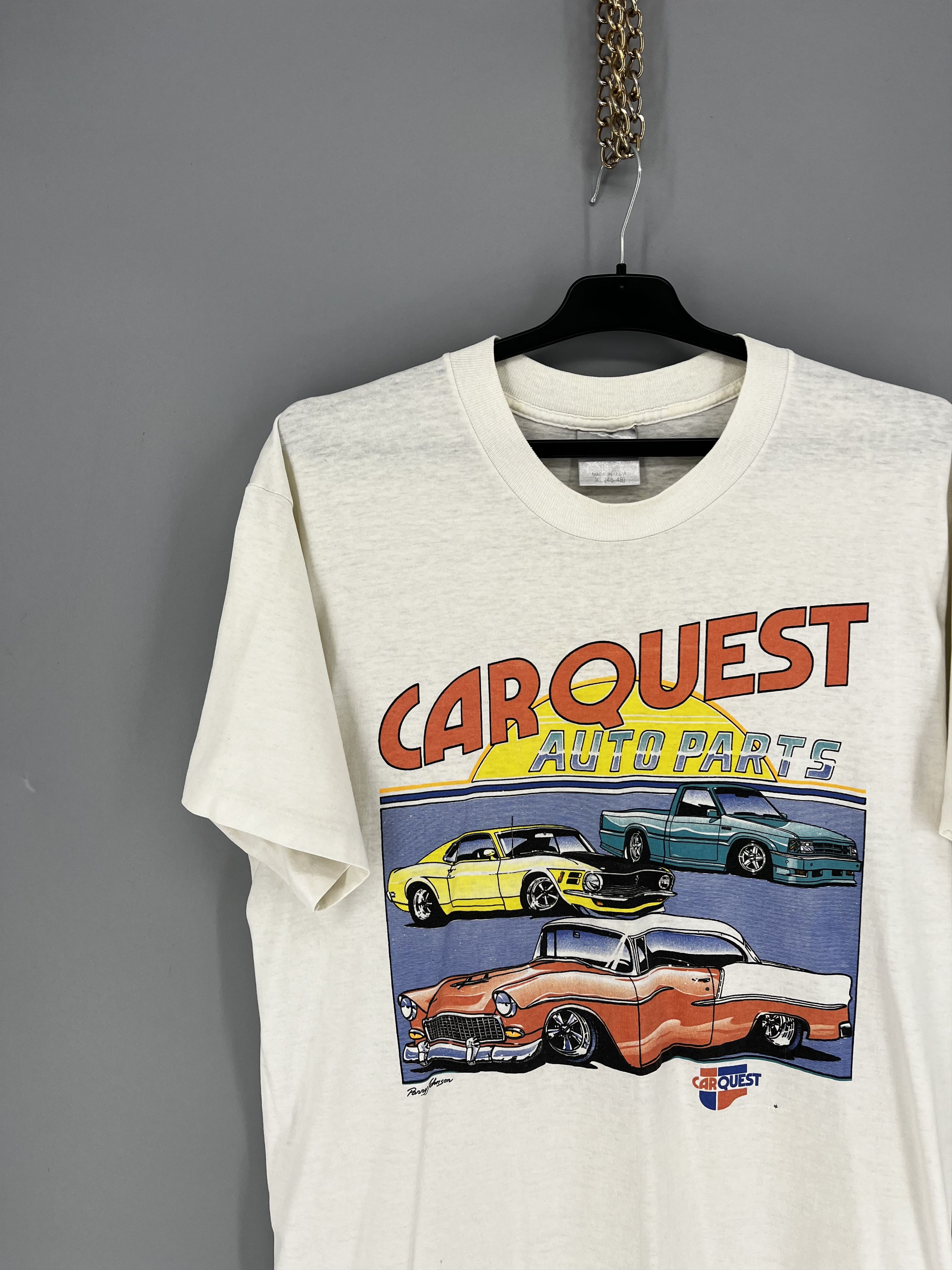 Vintage Vintage Car Quest Auto Parts T Shirt Size US XL / EU 56 / 4 - 4 Thumbnail