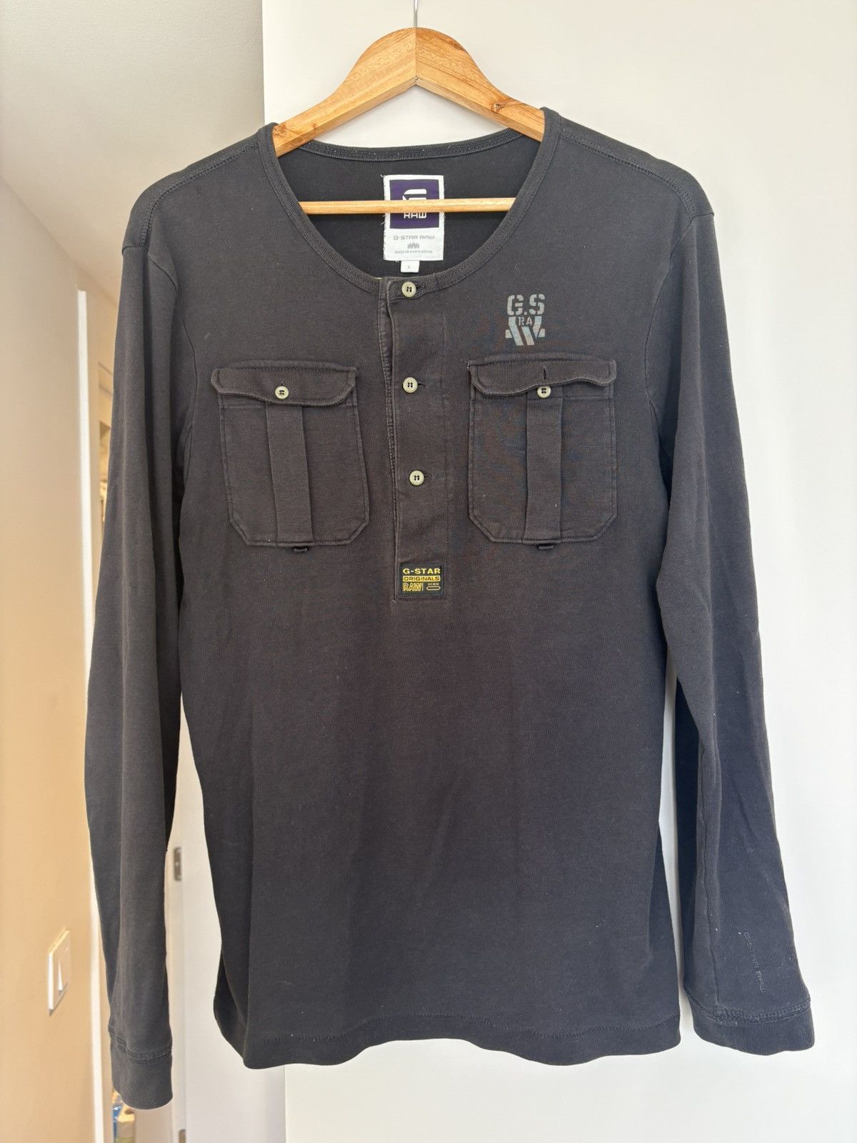 G-Star Archive G-Star Buttoned Long Sleeve T Shirt Size US M / EU 48-50 / 2 - 1 Thumbnail