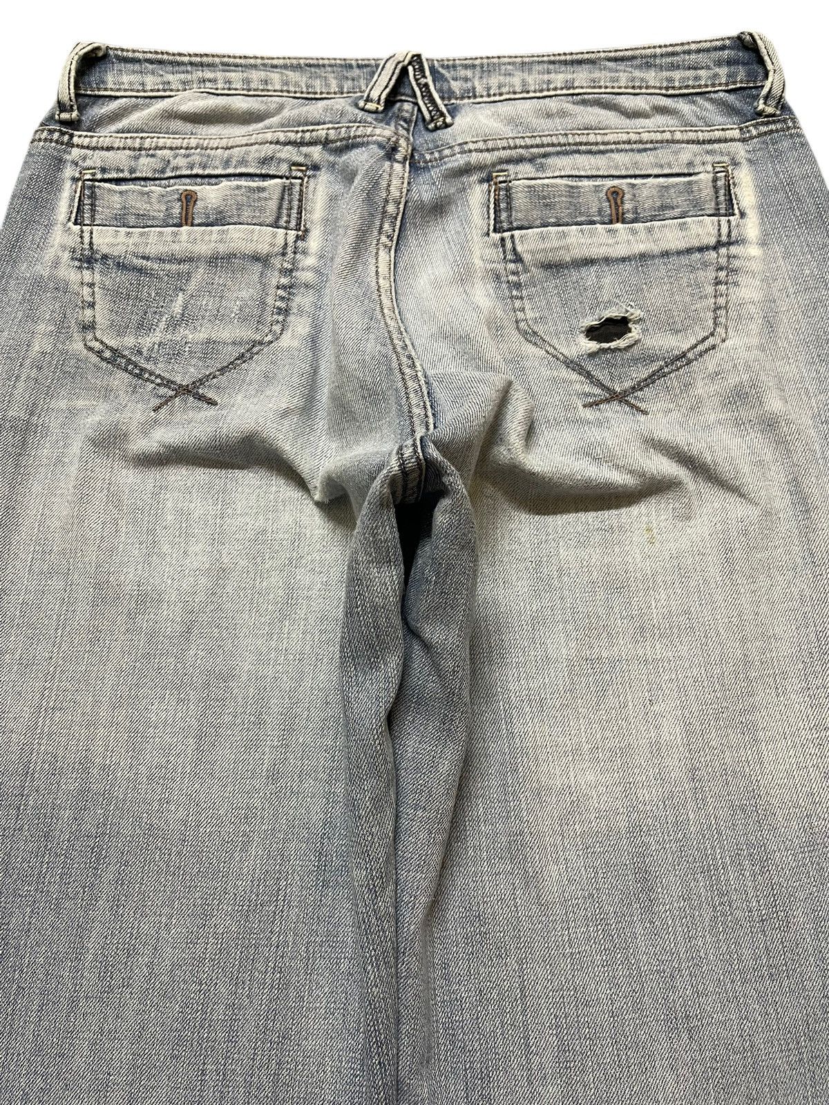 Hysteric Glamour Vintage Japanese Brand Faded Wash Style Wide Leg Jeans Size US 30 / EU 46 - 5 Thumbnail