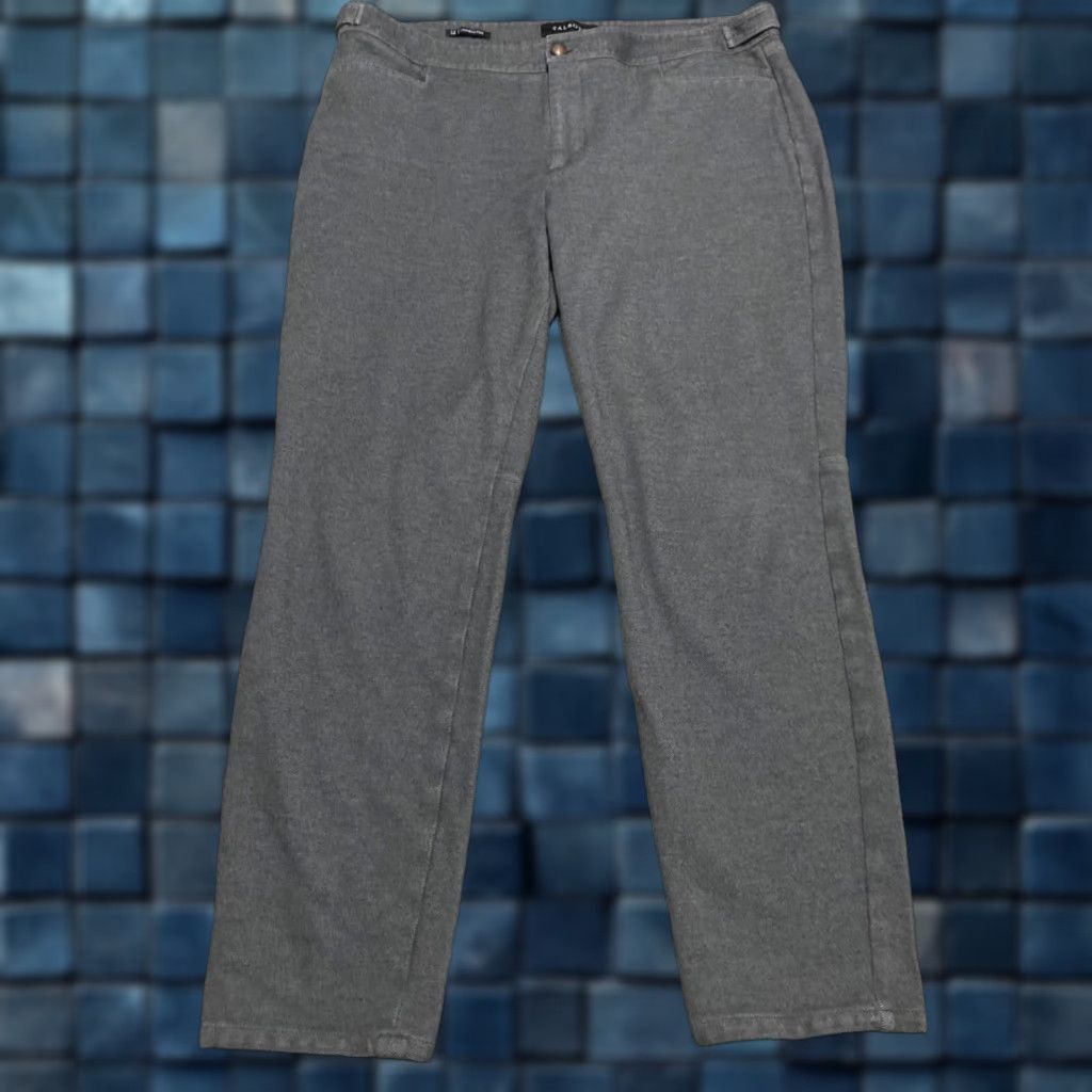 Talbots Talbots Womens Pants 12 Gray Skinny Ankle Stretch Regular 26in Inseam Office Business Casual Fall Spring Summer Winter Pattern Solid 90s Preppy Womens Size 34" / US 12 / IT 48 - 1 Thumbnail