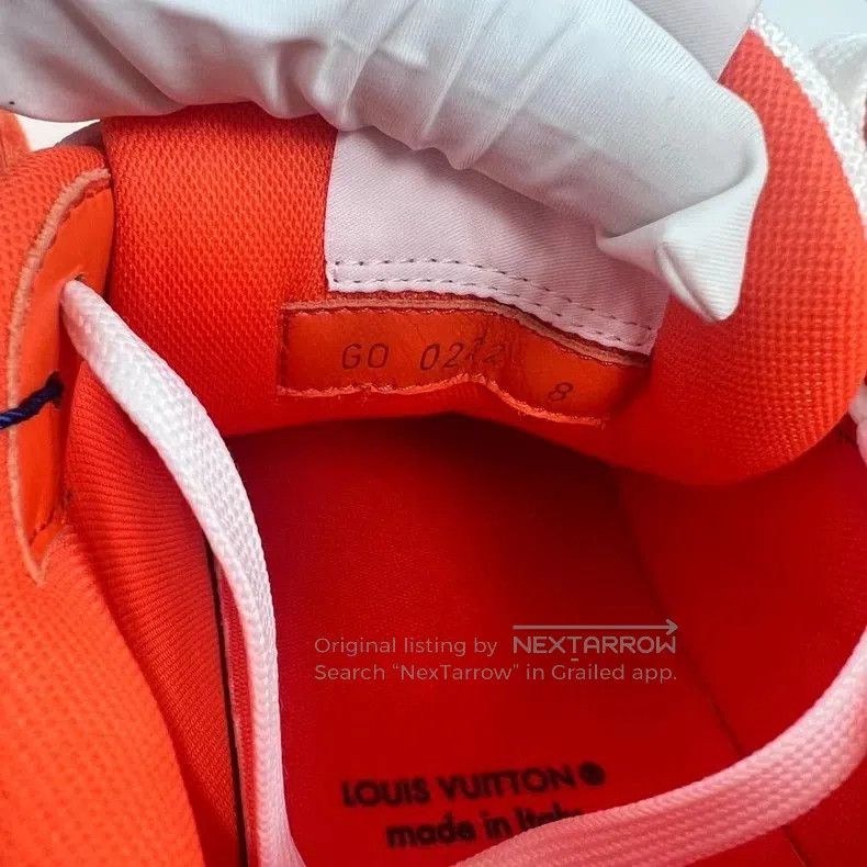 Louis Vuitton LV Leather Trainer Velcro Orange Size 8. Size US 8 / EU 41 - 6 Thumbnail