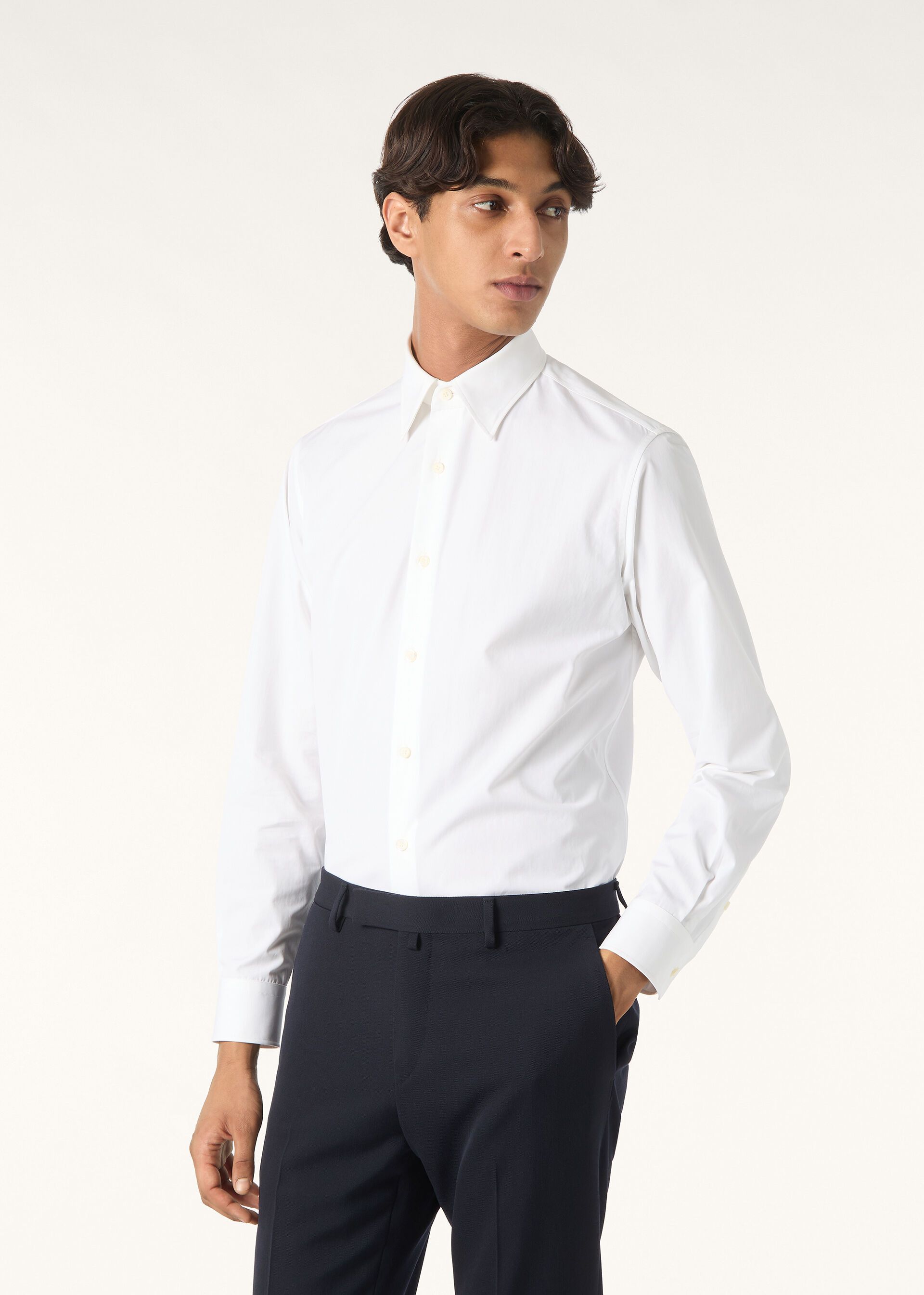 Loro Piana os11x0326 FAR0207 Filippo Shirt in Optical White Size US S / EU 44-46 / 1 - 4 Thumbnail