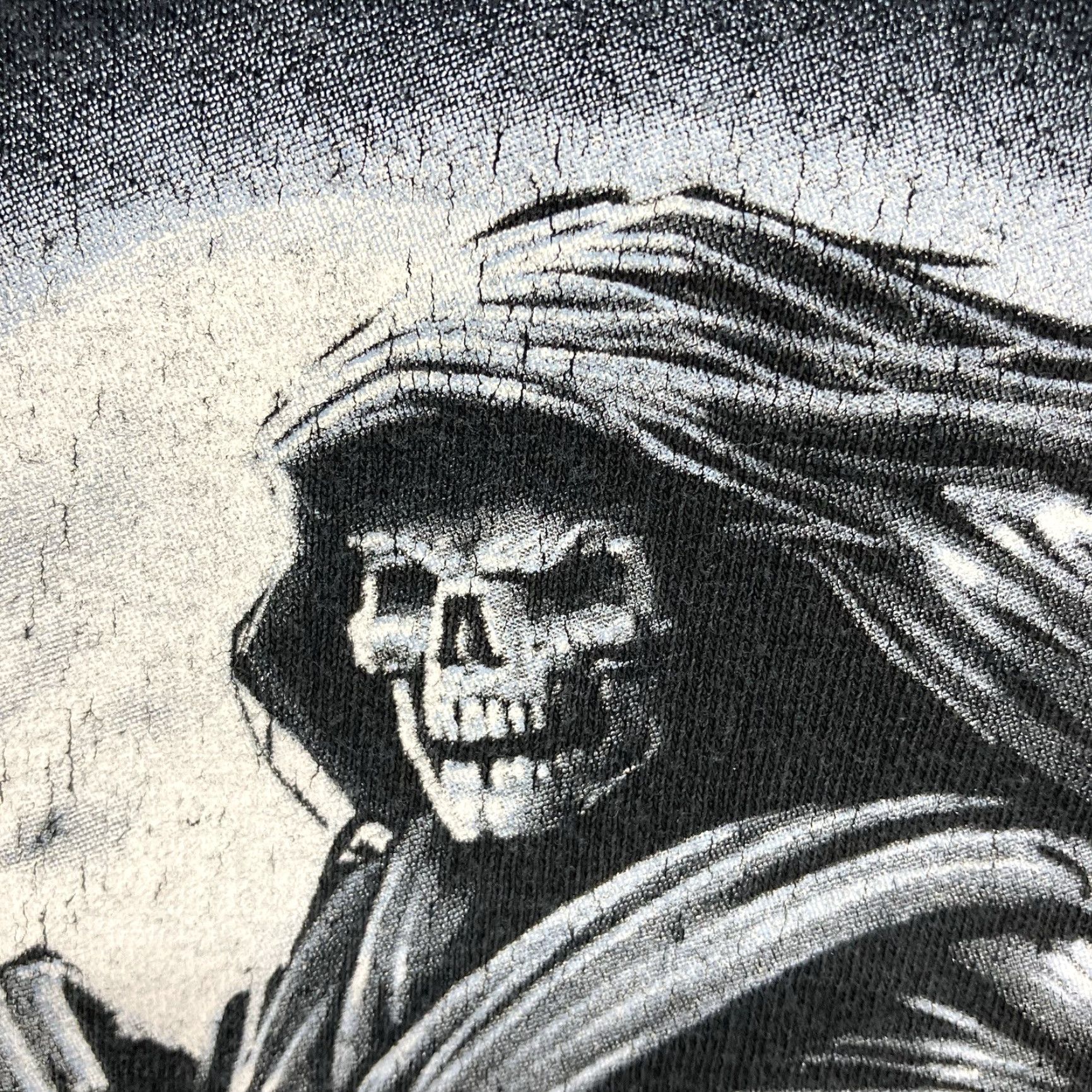 Gildan VINTAGE Grim Reaper Graphic T-Shirt Mens Oversized Large Black 2000s Death Skeletal Halloween Gildan Crew Neck Short Sleeve Size US L / EU 52-54 / 3 - 5 Thumbnail