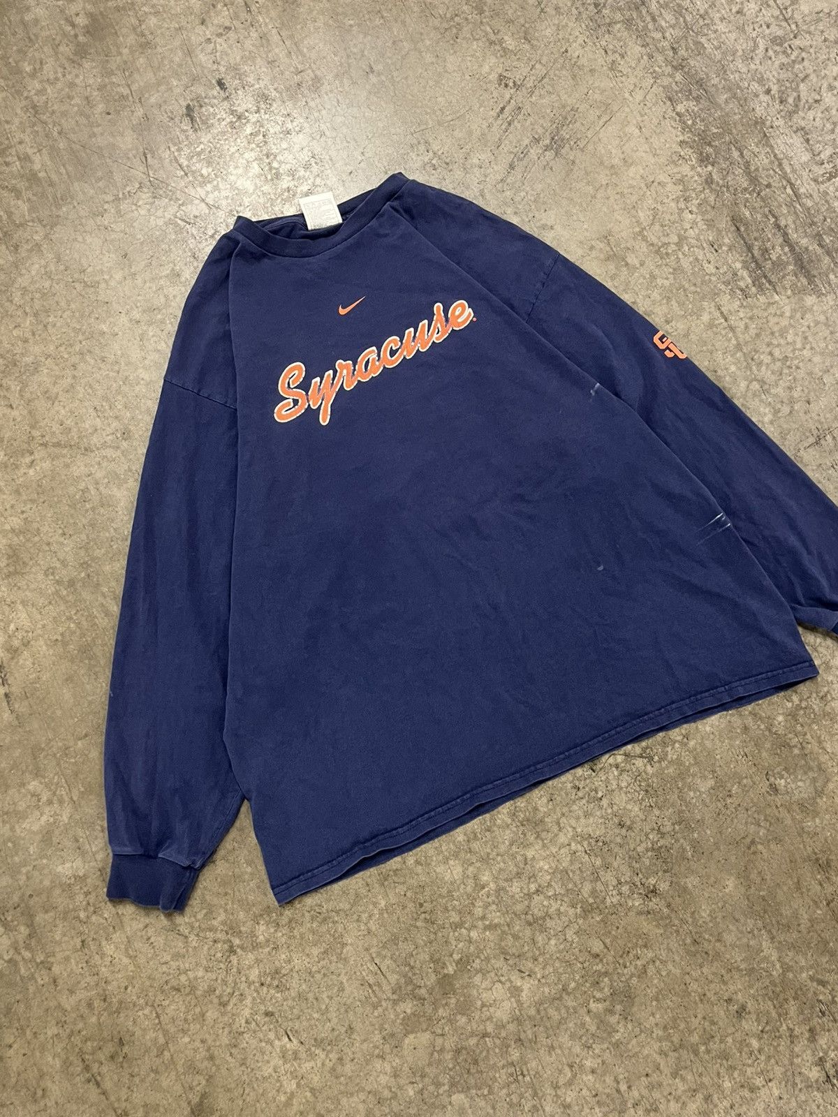 Nike × Vintage Nice center swoosh Syracuse university longsleeve streetwear Size US XL / EU 56 / 4 - 4 Thumbnail