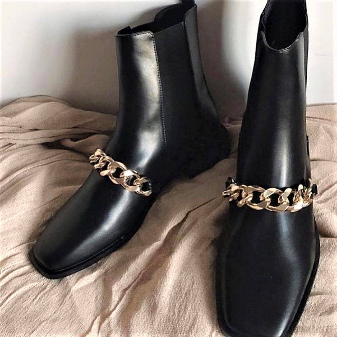 Zara ZARA Black US 8 Square Toe Boots NWT LAST ONE!!! Size US 8 / IT 38 - 10 Thumbnail
