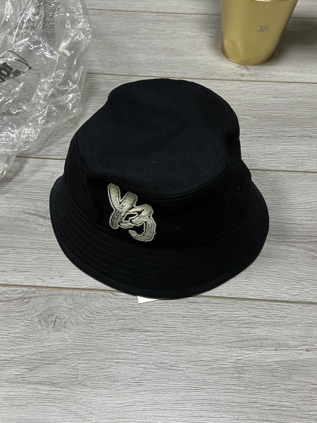 Yohji Yamamoto Y-3 big logo adidas Yohji bucket hat cap Size ONE SIZE - 2 Thumbnail