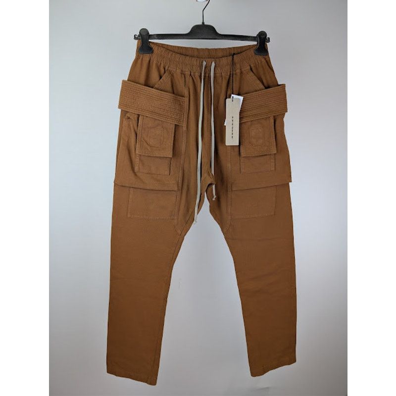 Rick Owens Drkshdw o1rshd1 Creatch Cargo Drawstring Pants in Orange Size US 34 / EU 50 - 2 Thumbnail