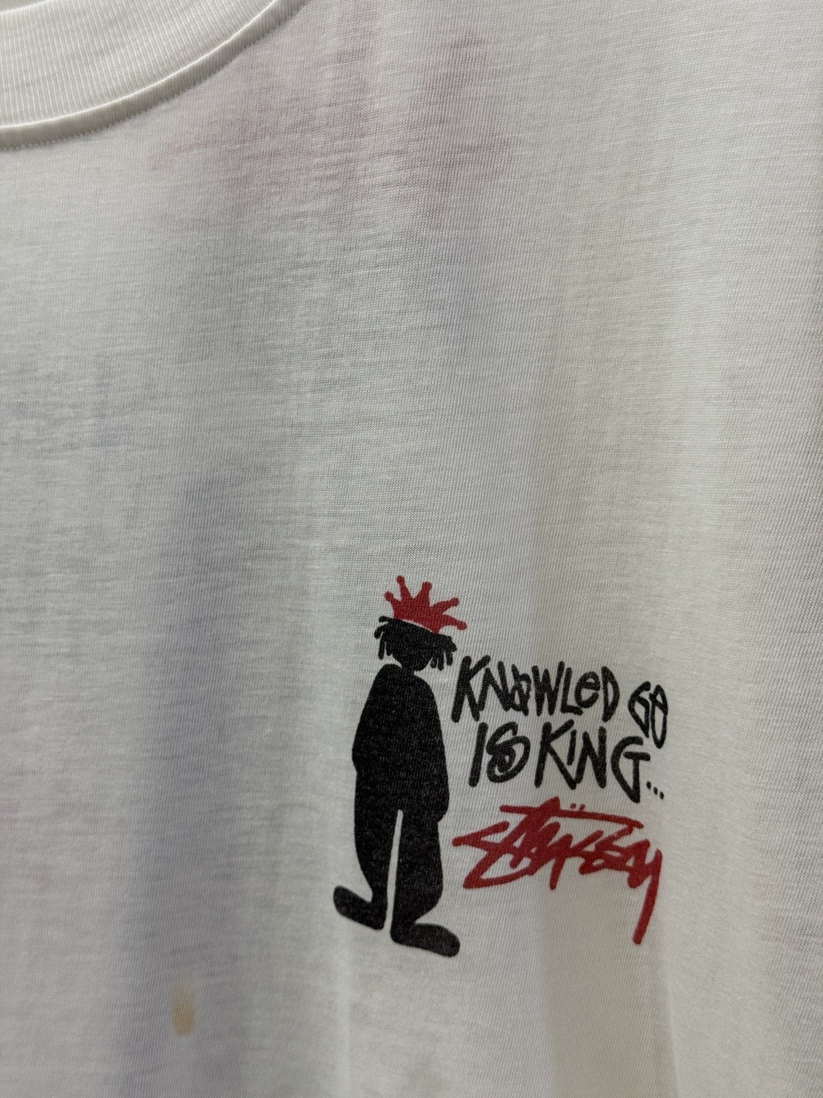 Stussy True Vintage 90s Stussy Knowledge Is King Rare Paper Thin Size US L / EU 52-54 / 3 - 3 Thumbnail