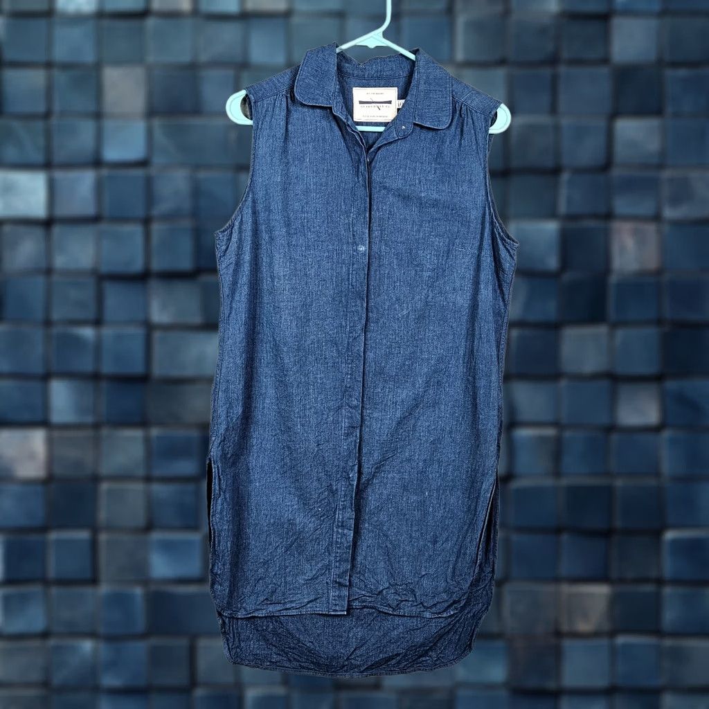 Vintage Guideboat Shirt Dress Sleeve-free M Cotton Blue Button Short Vintage: No N/A; Women’s Everyday Casual 90s Theme Not applicable Size M / US 6-8 / IT 42-44 - 1 Thumbnail
