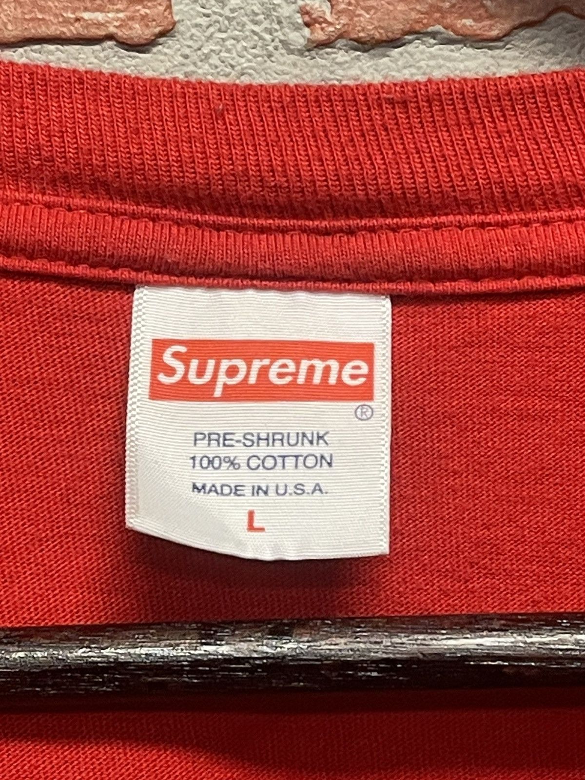 Supreme Size L - Supreme Motion Tee Red Gently Used Size US L / EU 52-54 / 3 - 6 Thumbnail