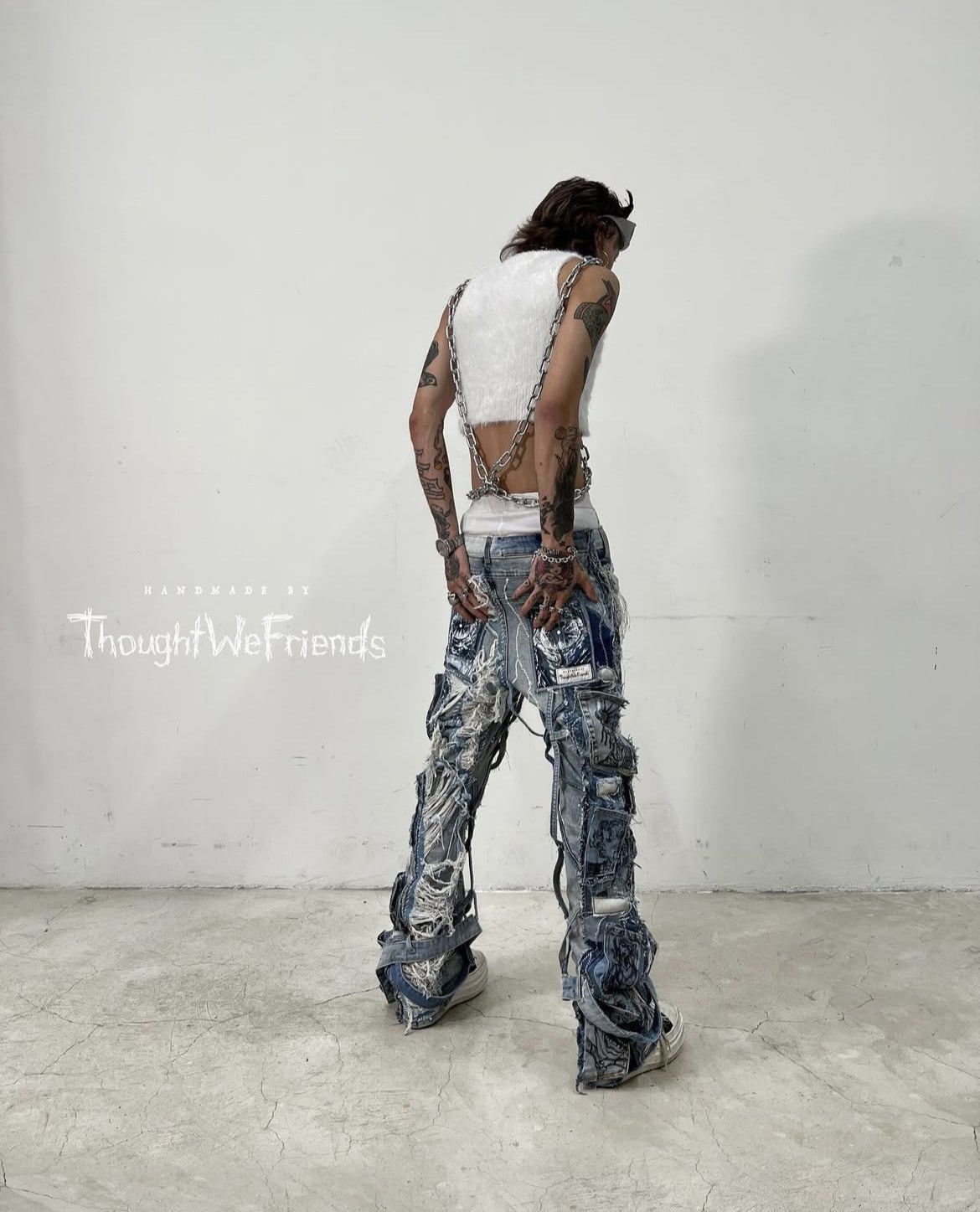 Other 1-of-1 Distressed ThoughtweFriends Jeans Size 28" / US 6 / IT 42 - 6 Thumbnail