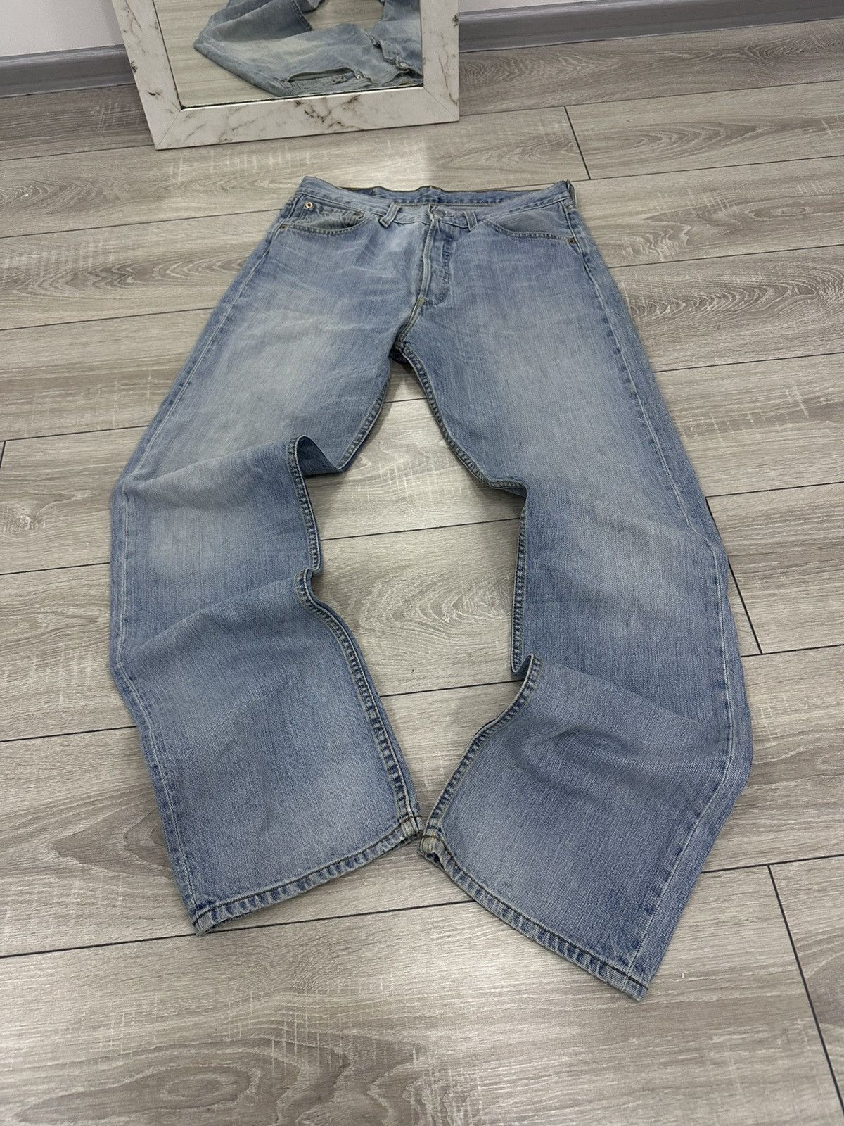 Levi's Levis 501 Baggy Flared Vintage Y2K Jeans Size US 32 / EU 48 - 4 Thumbnail