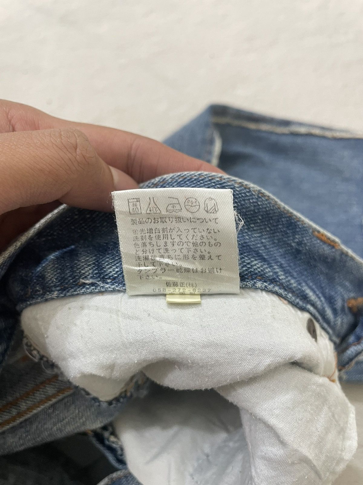 Japanese Brand 2000s Nylaus Jorts Distressed Denim Ripped Mudwash Y2K Size US 33 - 7 Thumbnail