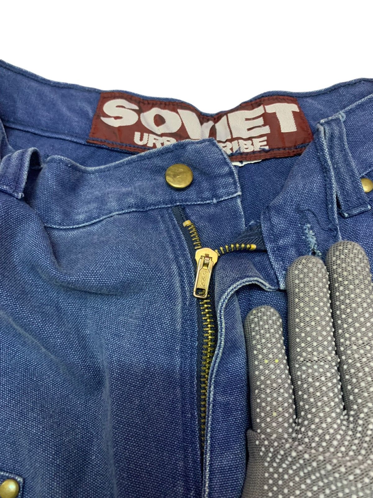 Vintage SOVIET CARPENTER DOUBLE KNEE PANT Size US 29 - 7 Thumbnail
