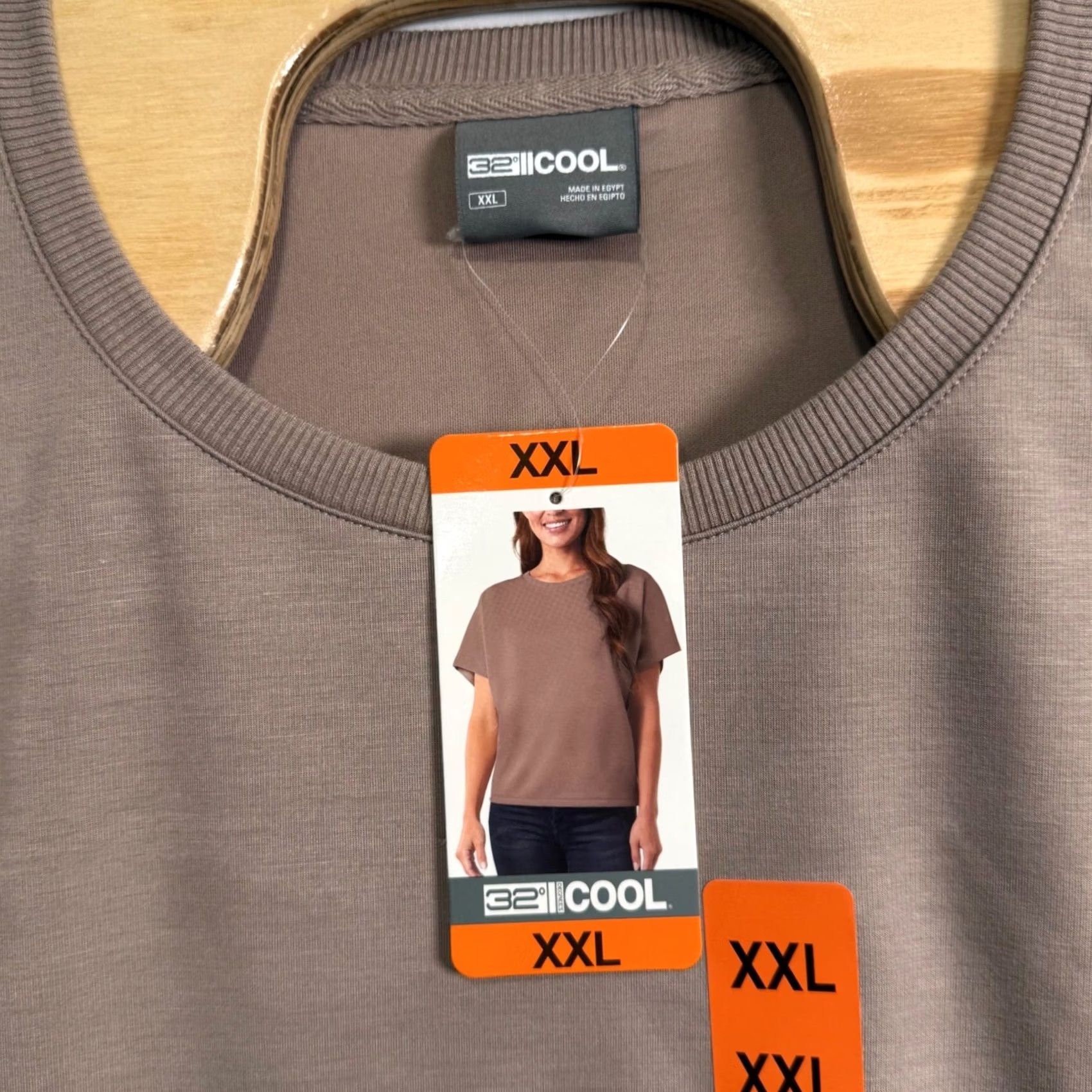 Vintage 32 Degrees Cool T-Shirt Boxy Relaxed Knit Short Sleeve Dolman Crew Neck Women 2X Brown Taupe Vintage No Size XXL / US 16-18 / IT 52-54 - 3 Thumbnail