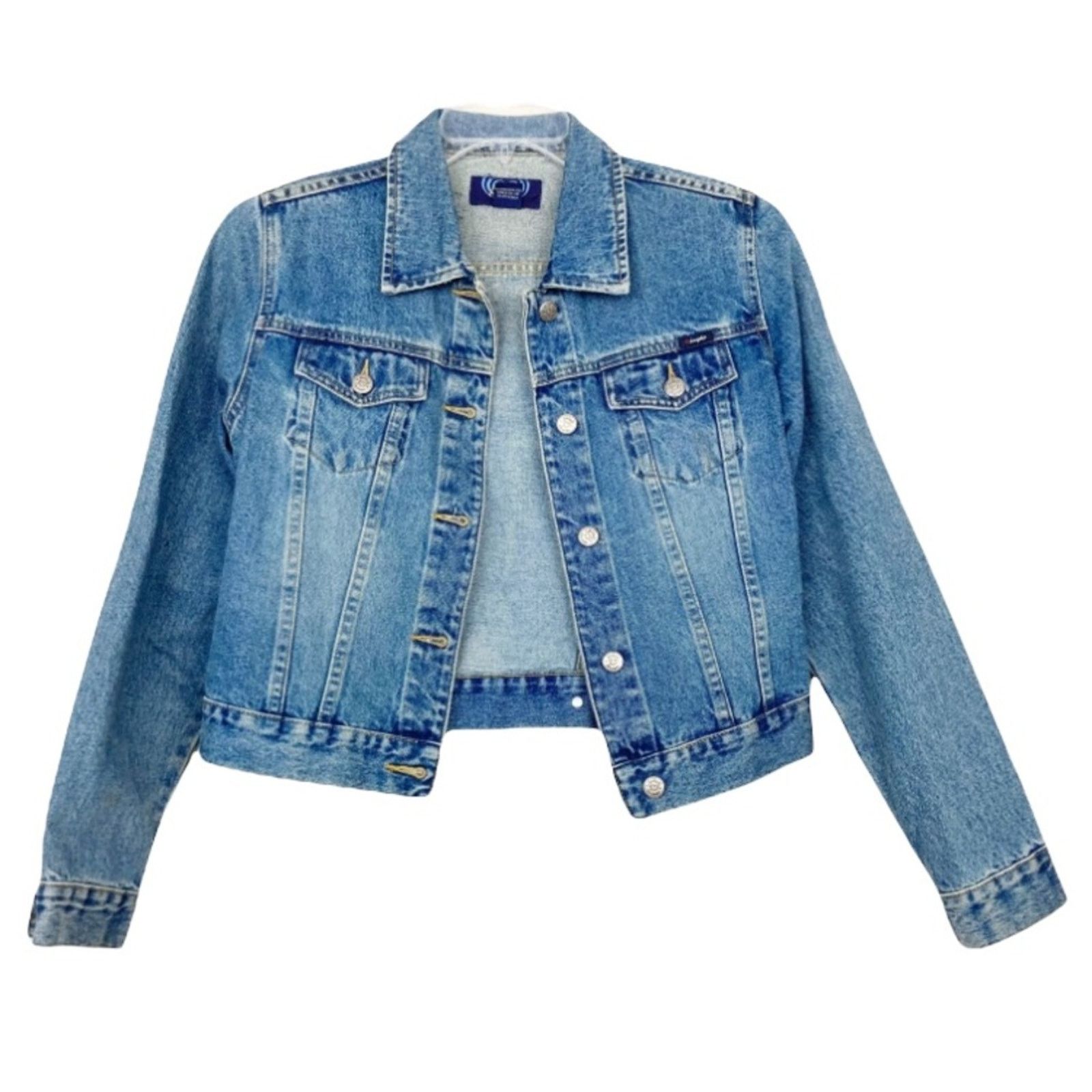 Vintage Vintage 90s Angel Denim Jean Jacket Size M / US 6-8 / IT 42-44 - 1 Thumbnail