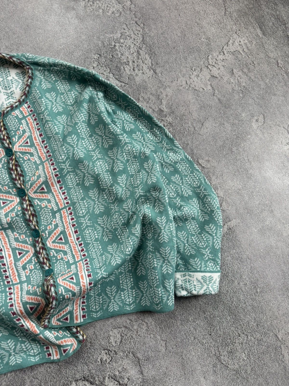 Dale Of Norway Ivko XL 201326 086-aqua all printed cardigan sweater jumper Size XL / US 12-14 / IT 48-50 - 4 Thumbnail