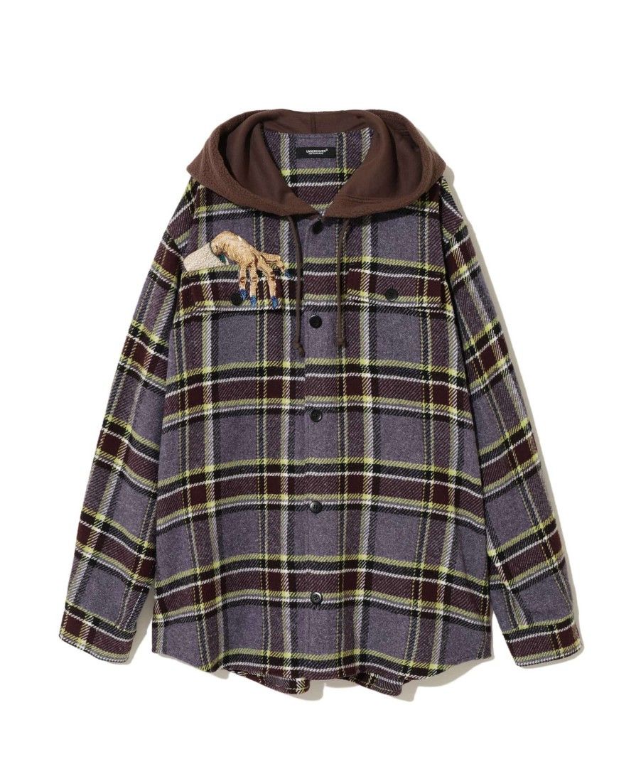 Undercover o1mle0824 Hooded Shirt in Multicolor Size US XL / EU 56 / 4 - 1 Thumbnail
