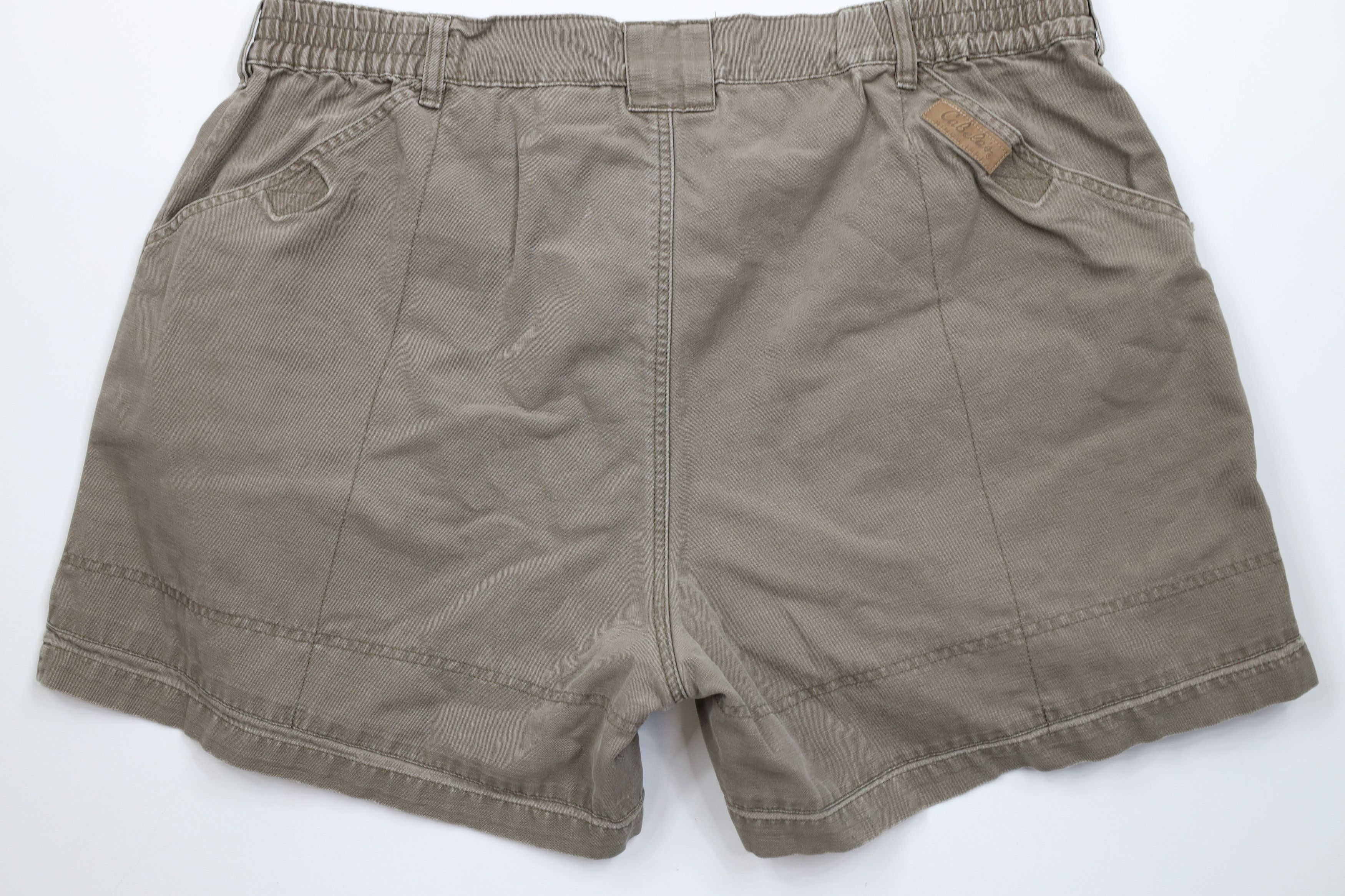 Cabelas × Vintage Vintage 90s Cabelas Canvas Above Knee Cargo Shorts Brown Size US 40 / EU 56 - 11 Thumbnail