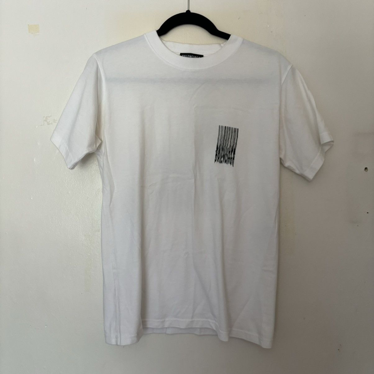 Balenciaga Balenciaga White Wide Line Barcode T-Shirt Size S / US 4 / IT 40 - 2 Thumbnail
