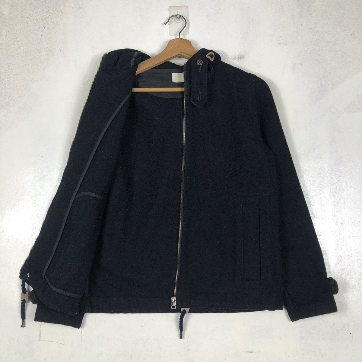 Japanese Brand 📌VINTAGE WOOL BIKER JACKET AUGMENT JAPAN ISSEY MIYAKE Size US S / EU 44-46 / 1 - 12 Thumbnail