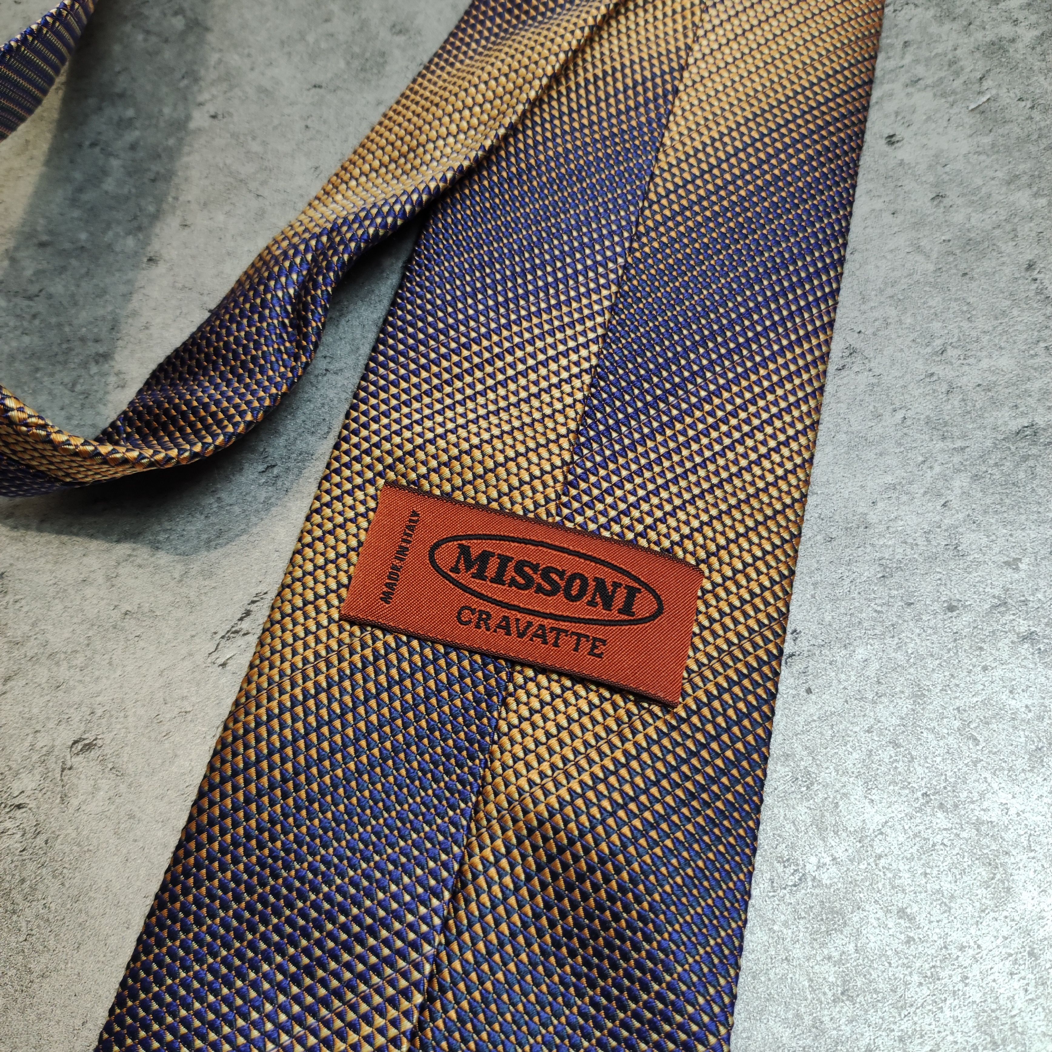 Missoni RARE 90s Vintage Missoni Cravatte Abstract Silk Tie Size ONE SIZE - 3 Thumbnail
