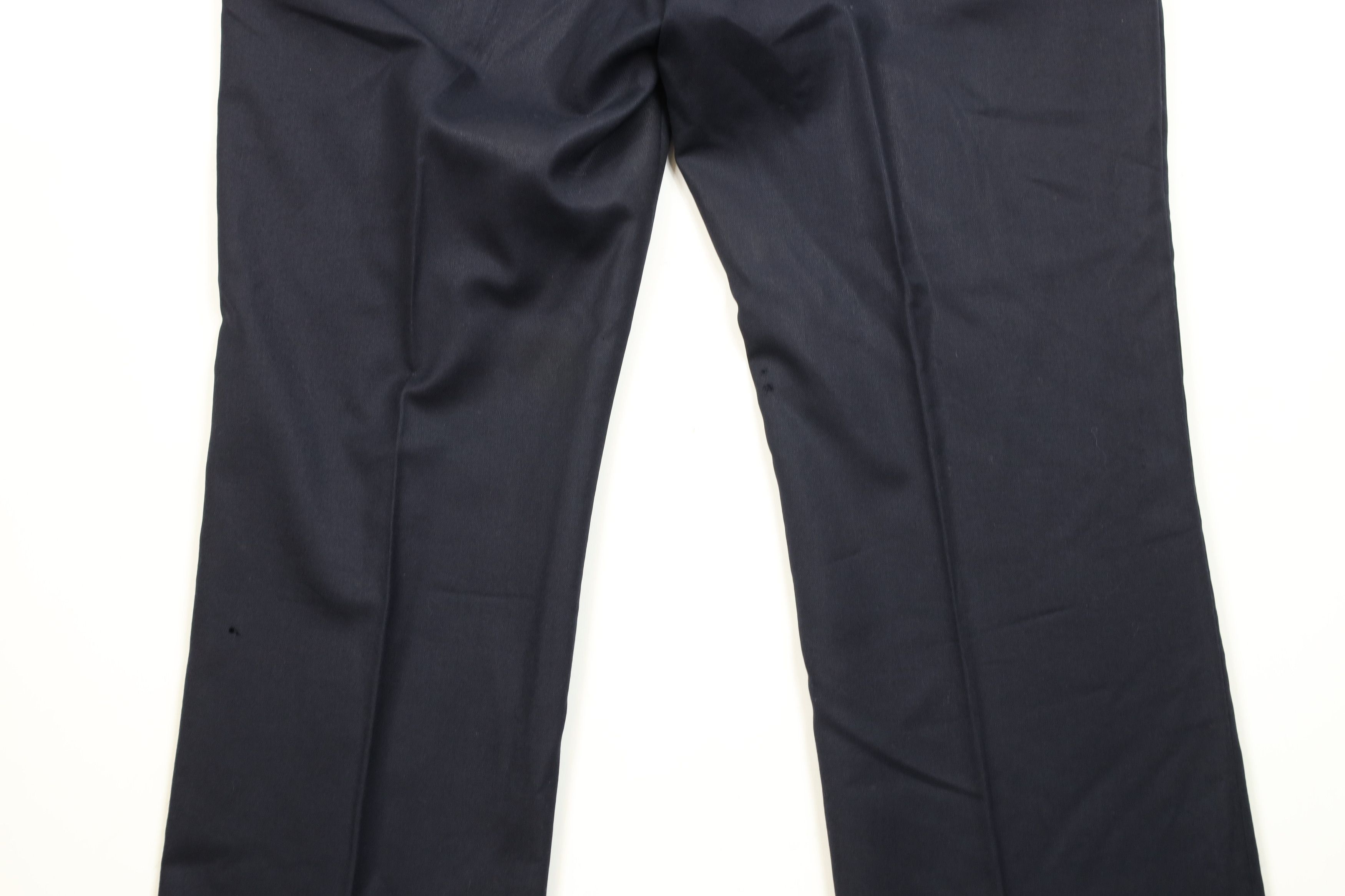 Vintage Vintage 70s Streetwear Wool Wide Leg Chino Pants Blue USA Size US 38 / EU 54 - 13 Thumbnail