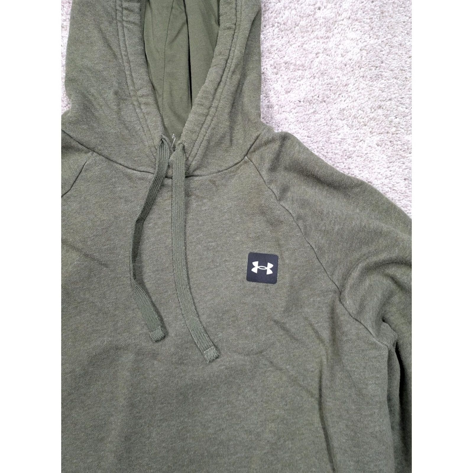 Under Armour Under Armour Hoodie Mens Medium Green Fleece Pullover Chest Logo Size US M / EU 48-50 / 2 - 2 Thumbnail