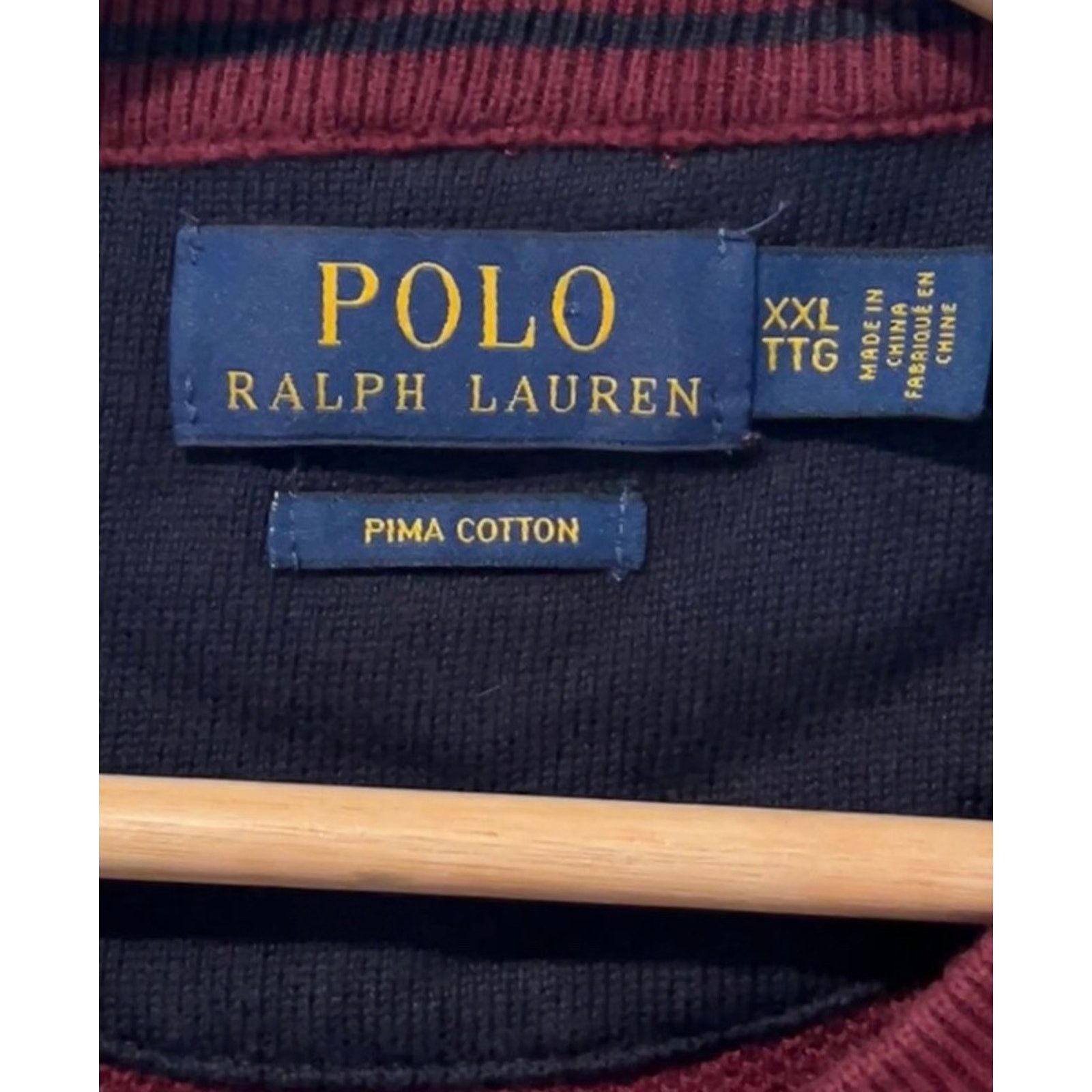 Polo Ralph Lauren Polo Ralph Lauren Sweater 2XL Red Wine Pima Cotton Knit Size US XXL / EU 58 / 5 - 6 Thumbnail