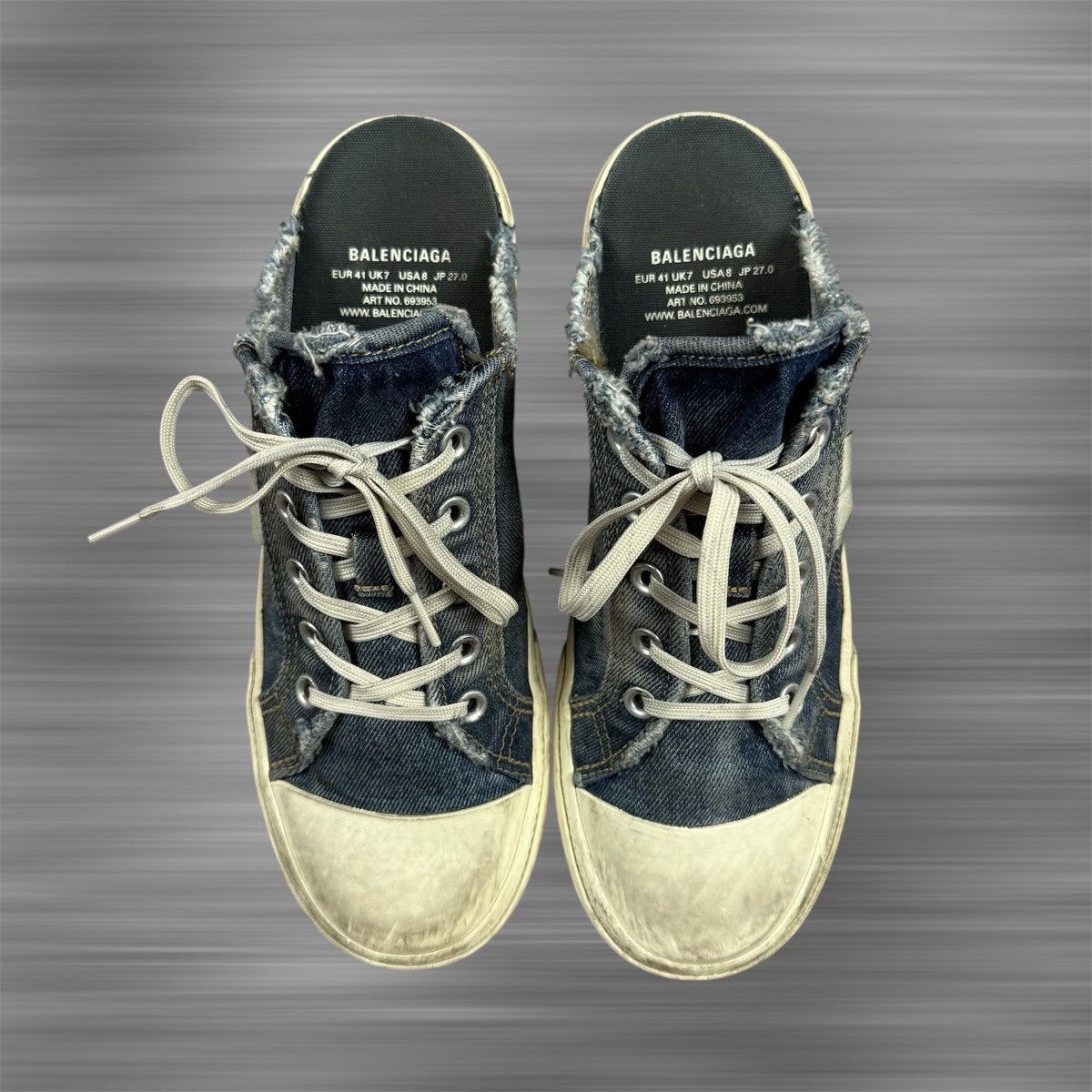 Balenciaga Balenciaga Mules Destroyed Denim & Rubber Size US 8.5 / EU 41-42 - 5 Thumbnail