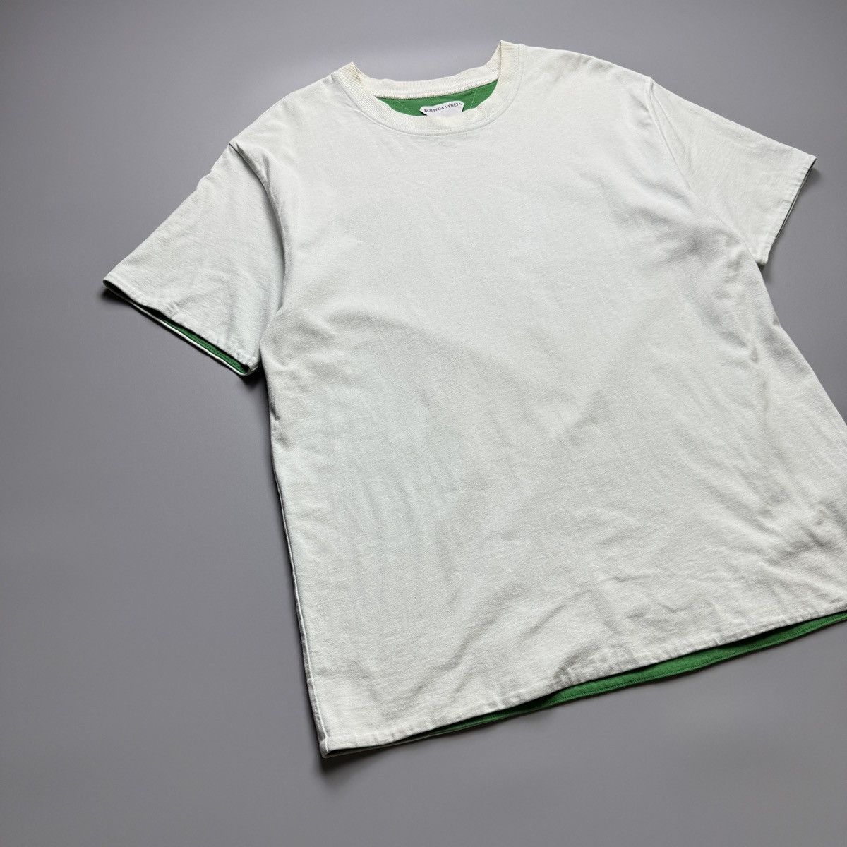 Bottega Veneta Bottega Veneta - SS/22 Double Layer Heavy Cotton Tshirt Size US L / EU 52-54 / 3 - 4 Thumbnail