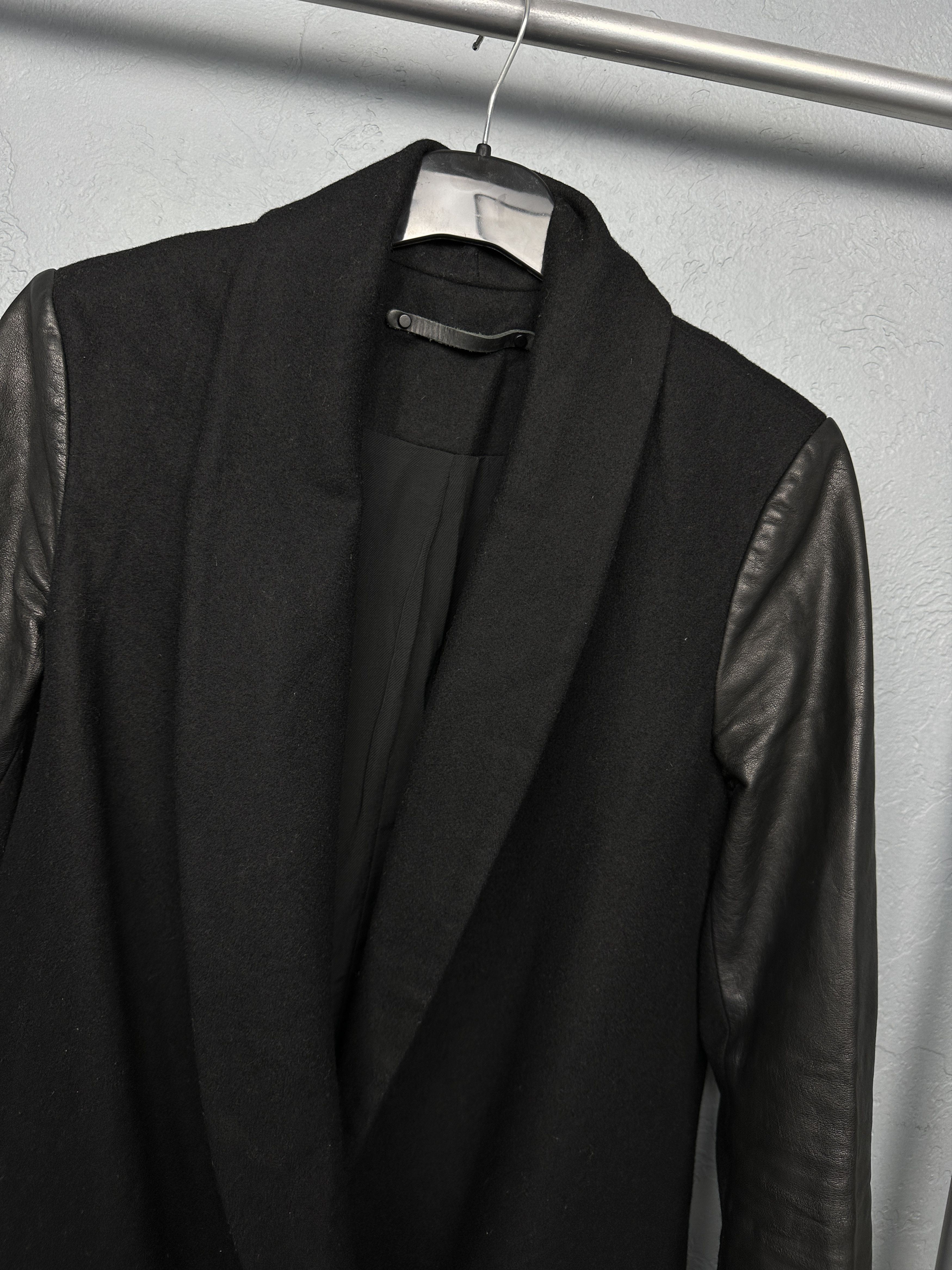 Allsaints Allsaints Womens Wool - Leather Emery Jacket Size M / US 6-8 / IT 42-44 - 3 Thumbnail