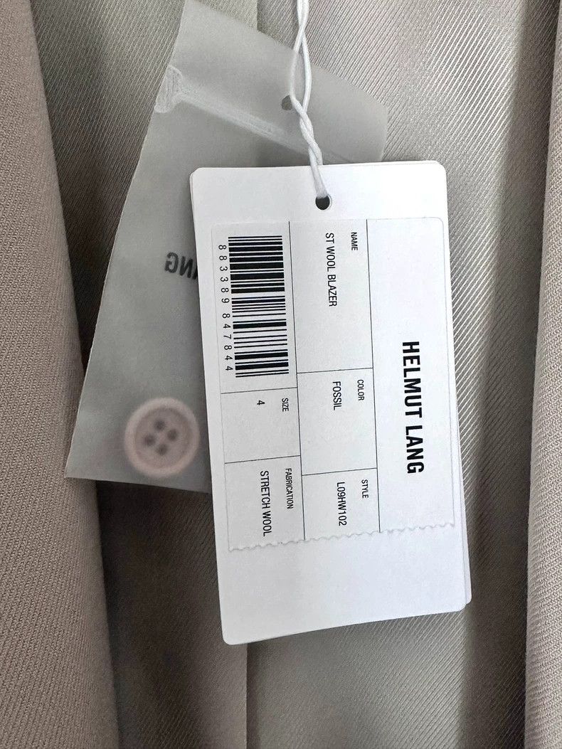 Helmut Lang Helmut Lang size 4A light beige wool blend suit jacket with Size XL / US 12-14 / IT 48-50 - 8 Thumbnail