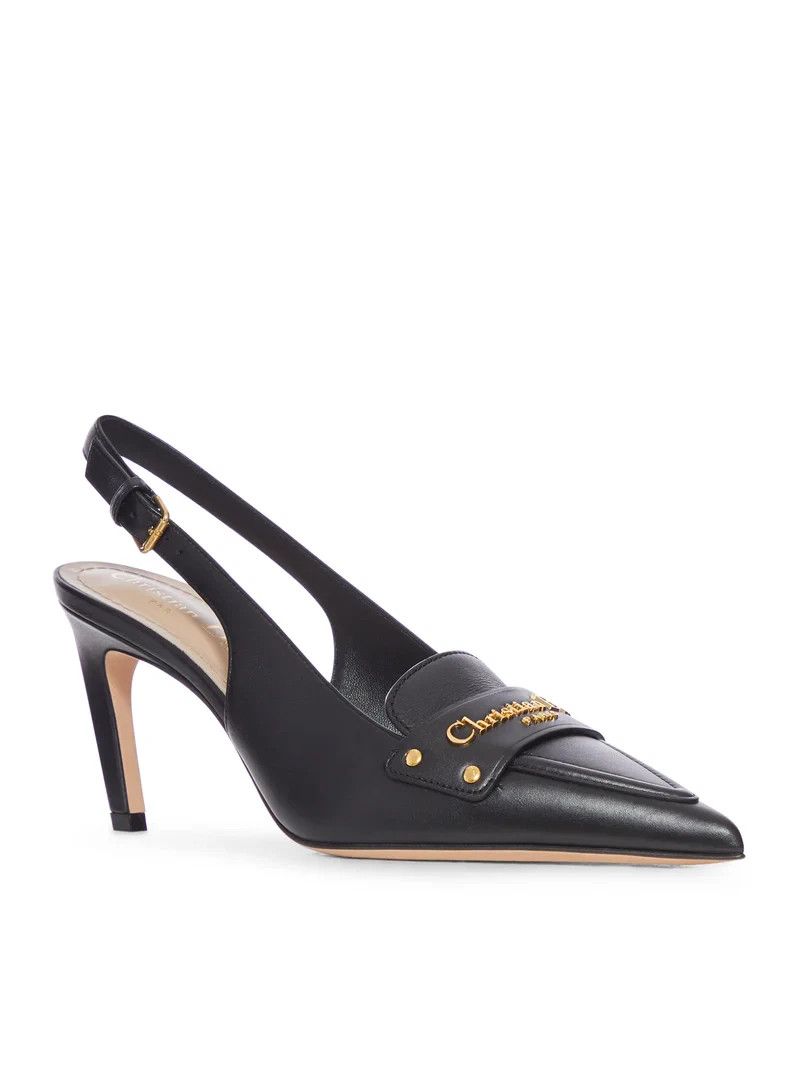 Dior DIOR Black Leather Slingback Pumps New & Authentic Size US 10 / IT 40 - 2 Thumbnail