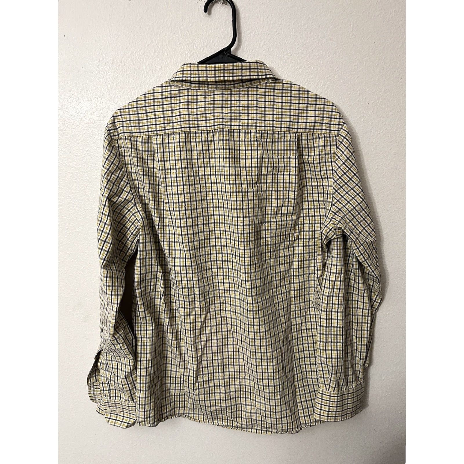 Tommy Hilfiger Tommy Hilfiger Slim Fit Yellow Plaid Button-Down Long Sleeve Shirt 16 Mens Size US L / EU 52-54 / 3 - 2 Thumbnail