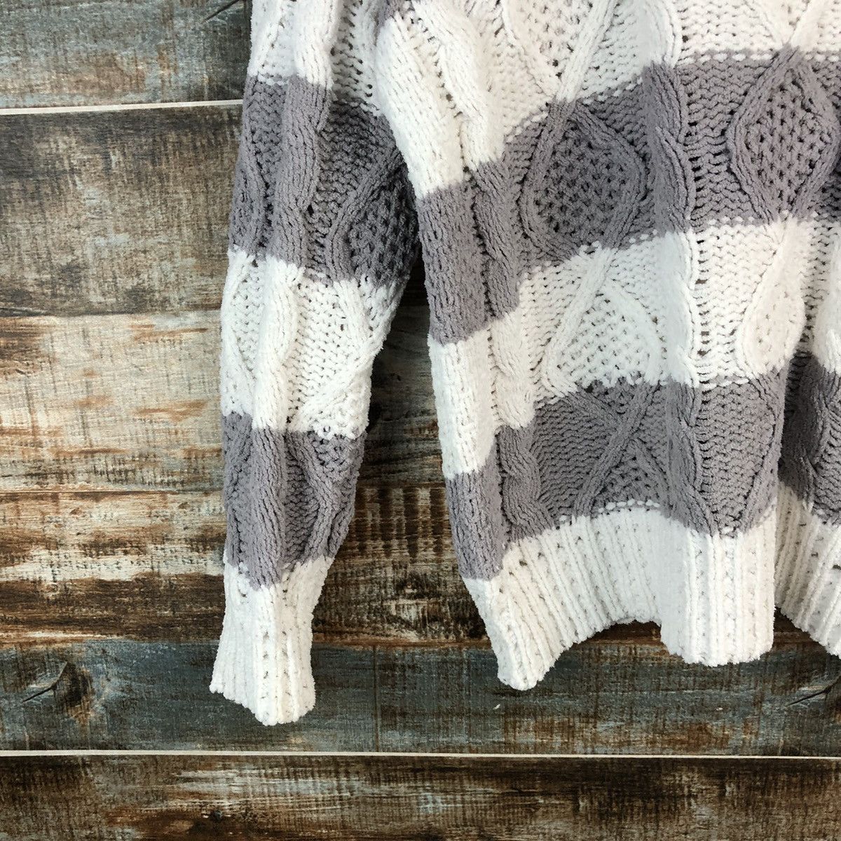 Japanese Brand × OVER THE STRiPES Pique Stripe White Knitwear #A1907 Size M / US 6-8 / IT 42-44 - 7 Thumbnail