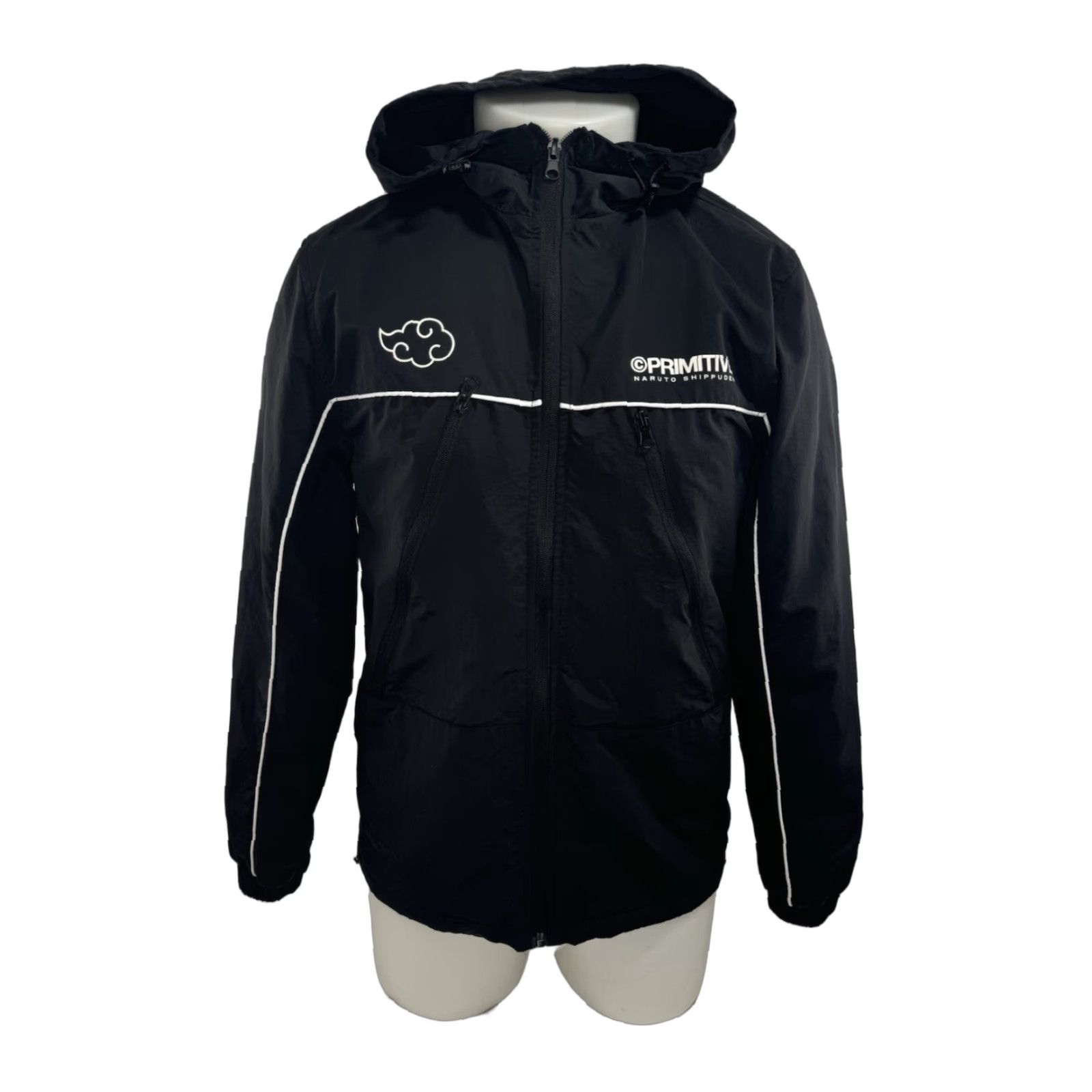 Primitive NARUTO SHIPPUDEN / PRIMITIVE Hooded Mens S Jacket EXCELLENT Windbreaker Black nylon Zip-Front Shirt? Size US S / EU 44-46 / 1 - 1 Thumbnail