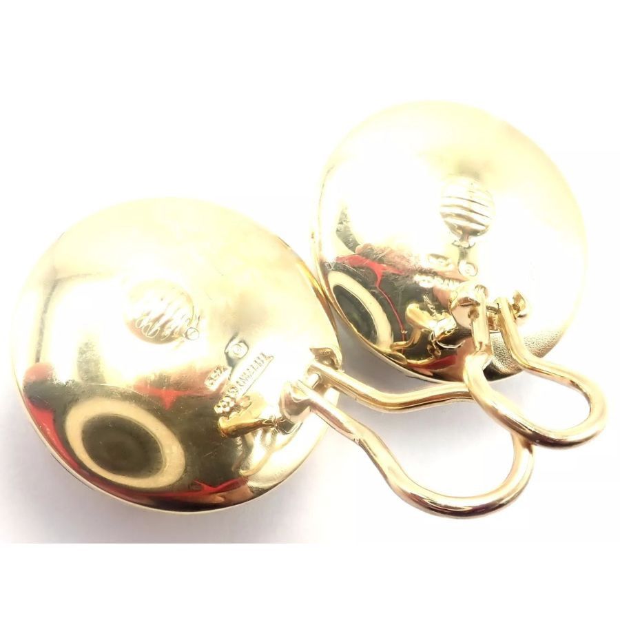 Tiffany & Co. 18k Gold Mother of Pearl Black Jade Checkerboard Earrings Size ONE SIZE - 7 Thumbnail