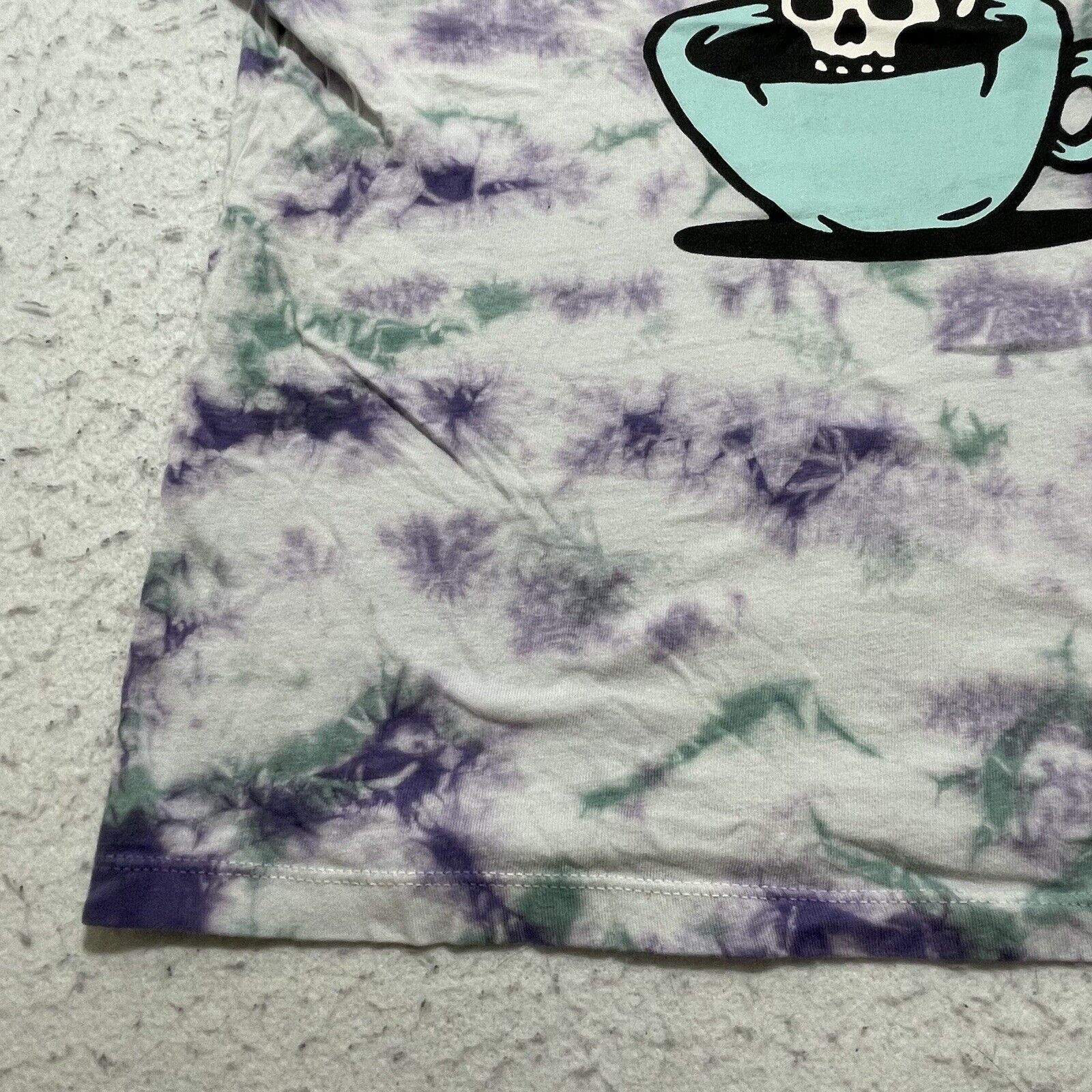 Other Urban Nation Death Before Decaf Tie-Dye Graphic T-Shirt Size XS / US 0-2 / IT 36-38 - 3 Thumbnail