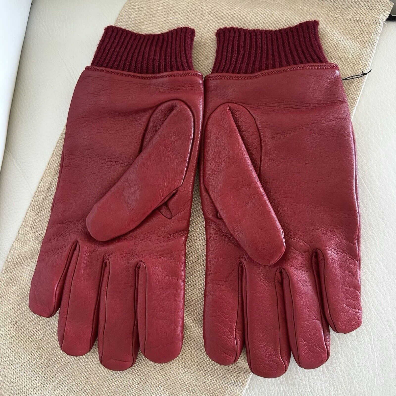 Gucci New Gucci Leather Gloves Red Size M 100% Authentic Size ONE SIZE - 3 Thumbnail