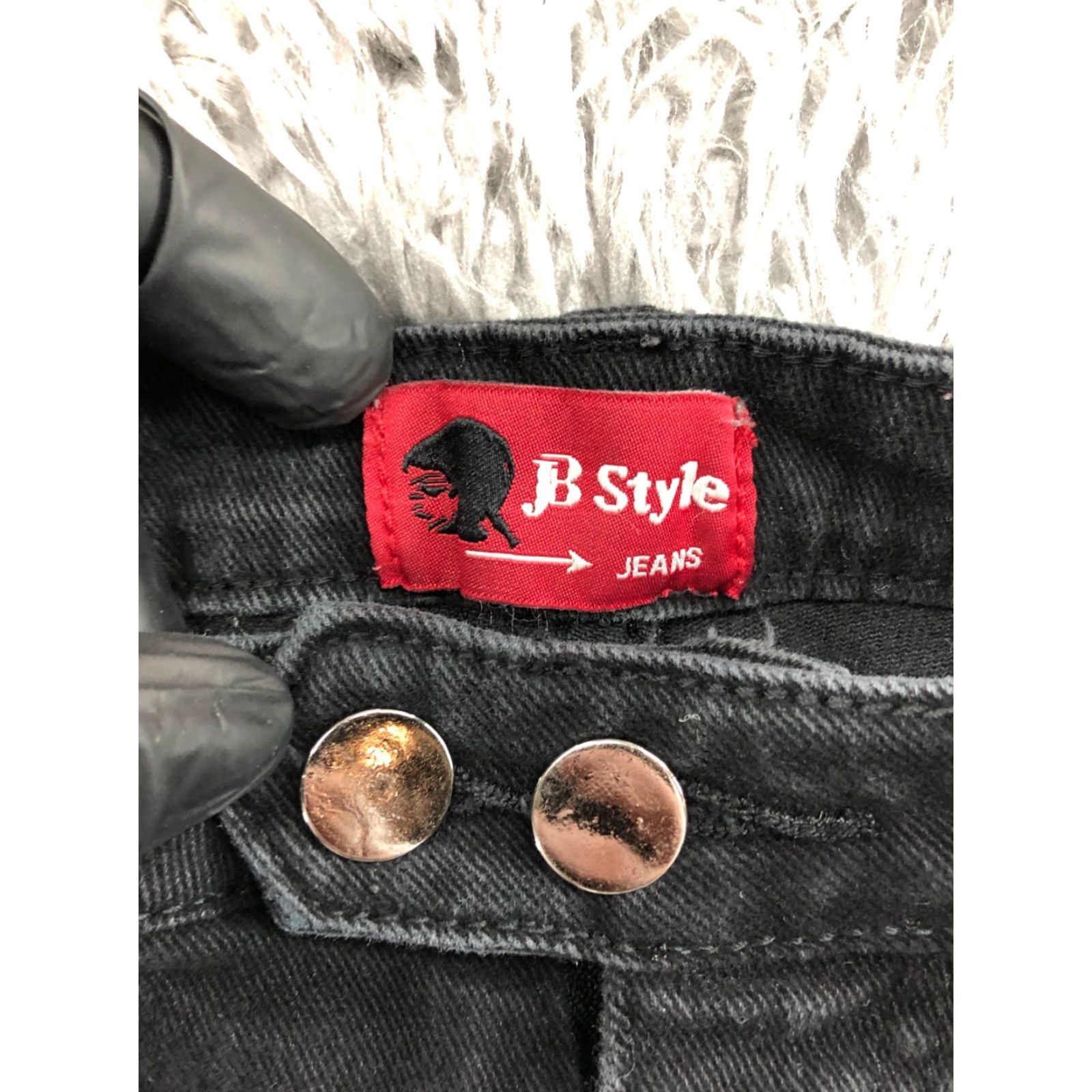 Vintage JB Style Mom Shorts Women's Juniors Size M Dark Wash Black Denim 5-Pocket Rise Mid Inseam 2.0 in. Casual Fashion Size 32" / US 10 / IT 46 - 6 Thumbnail