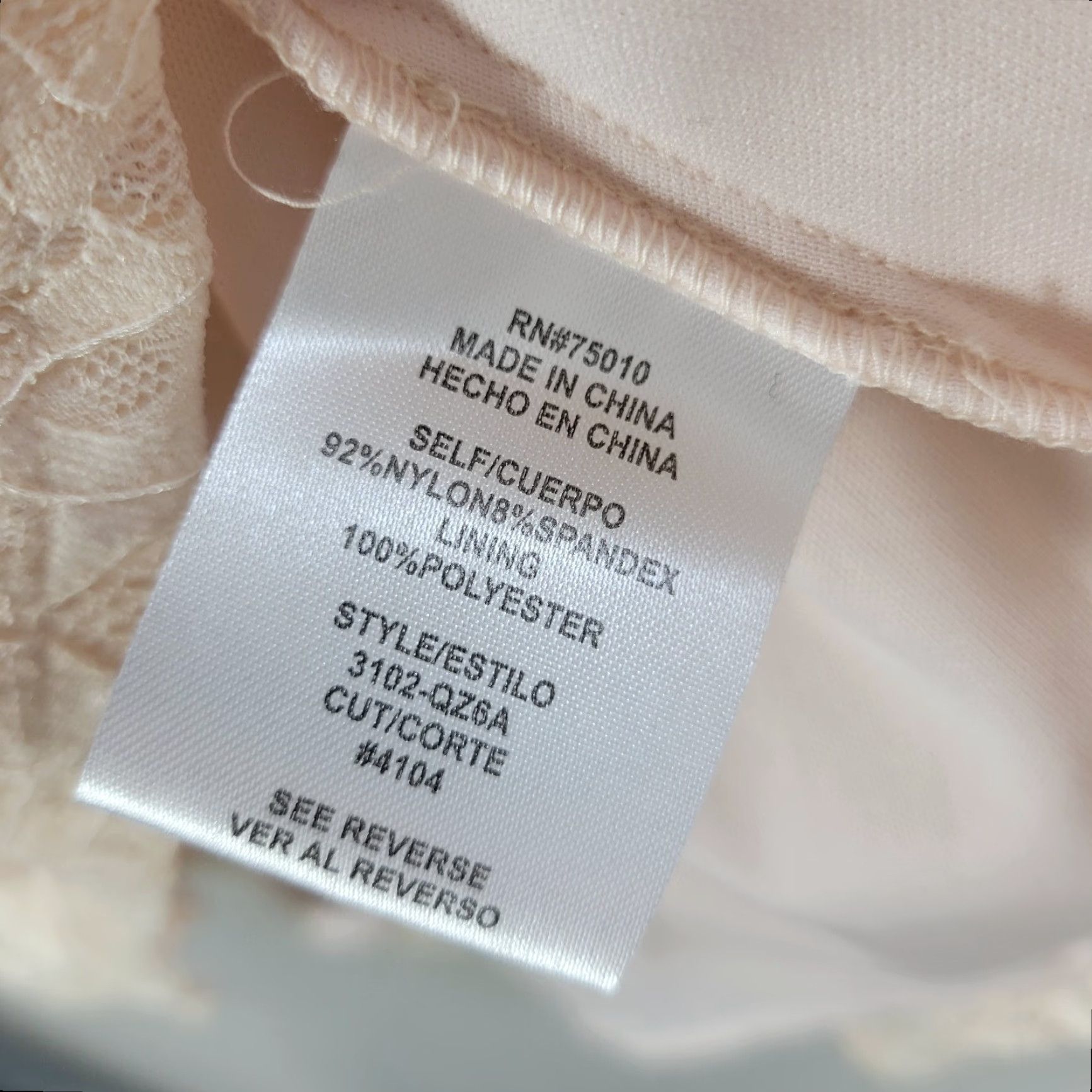 Vintage Jodi Kristopher Blouse Tunic Lace Peach Boat Neck 3/4 Sleeve Tie S NWT Womens Size S / US 4 / IT 40 - 8 Thumbnail
