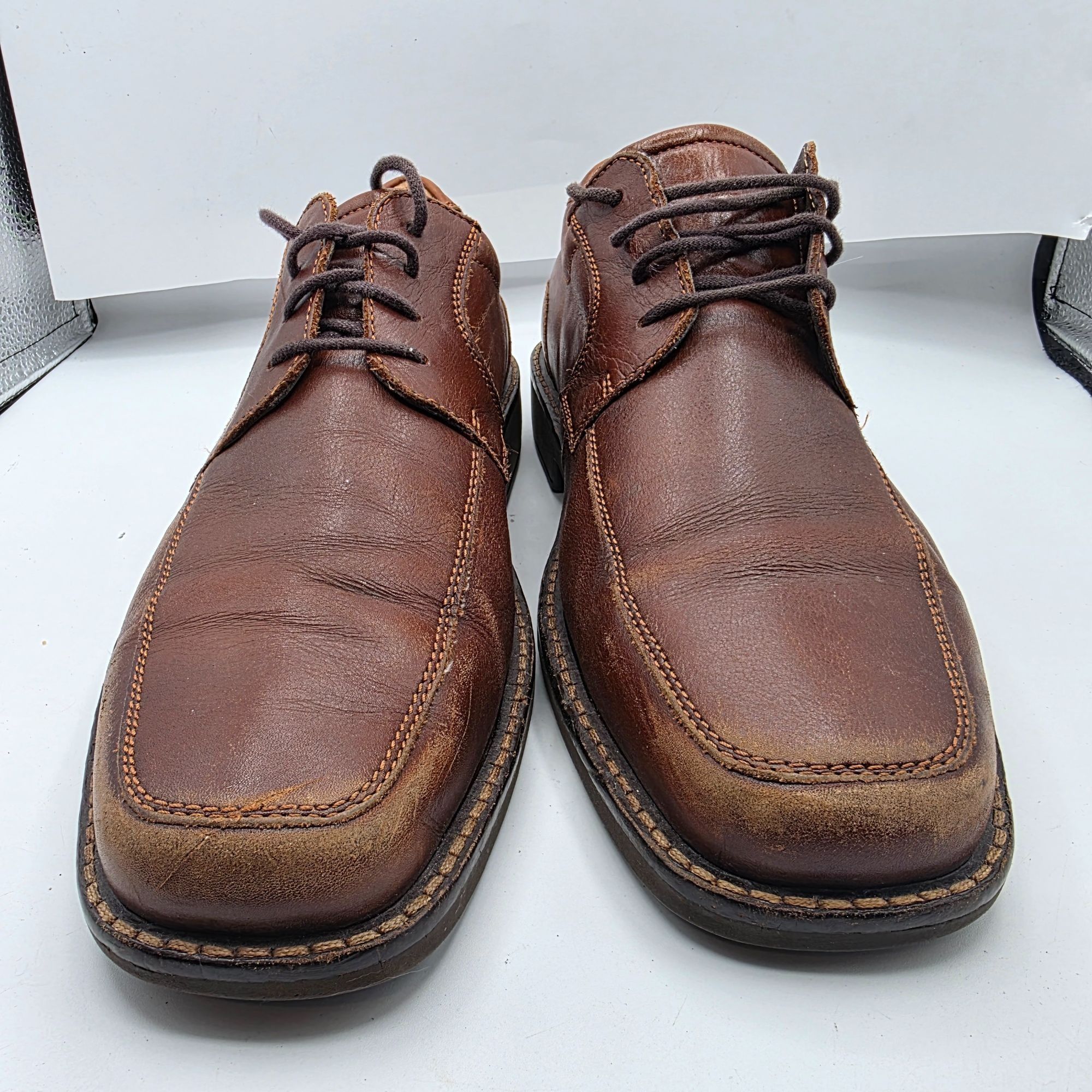 Ecco Ecco Brown Leather Mens Dress Shoes Size 11 Lace Up Comforta Size US 11 / EU 44 - 13 Thumbnail