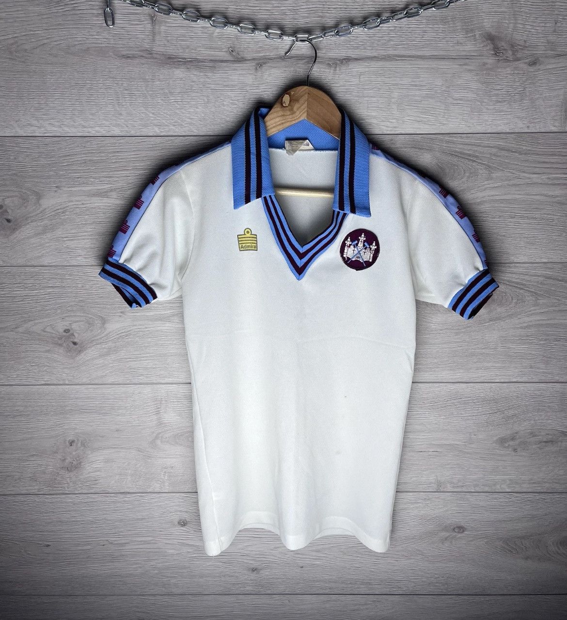 Vintage vintage soccer jersey West Ham United 1977/78 Admiral retro Size US S / EU 44-46 / 1 - 1 Thumbnail