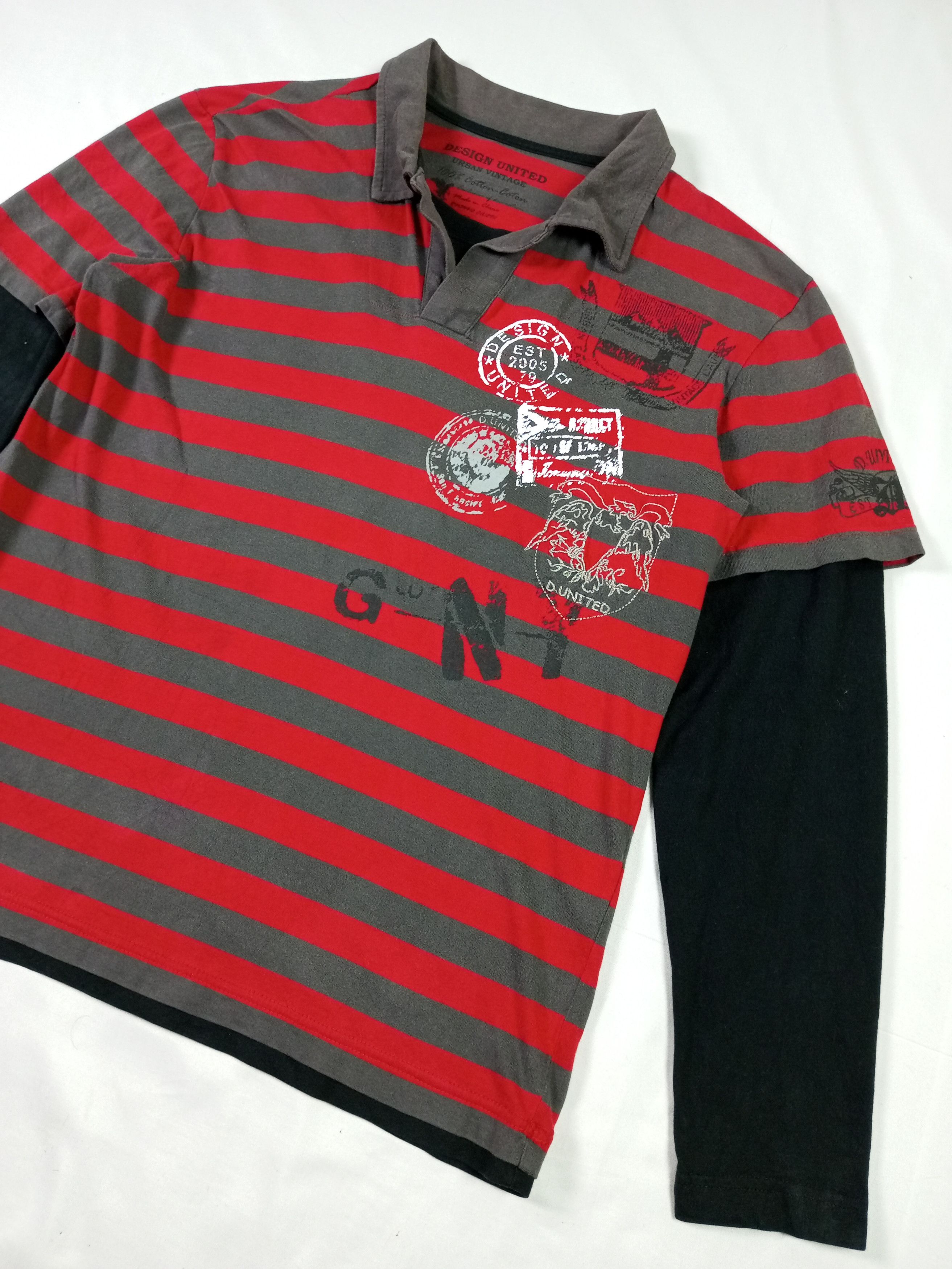 Japanese Brand Japanese Double Layers Poem Long Sleeve Punk Grunge Style Size US M / EU 48-50 / 2 - 2 Thumbnail