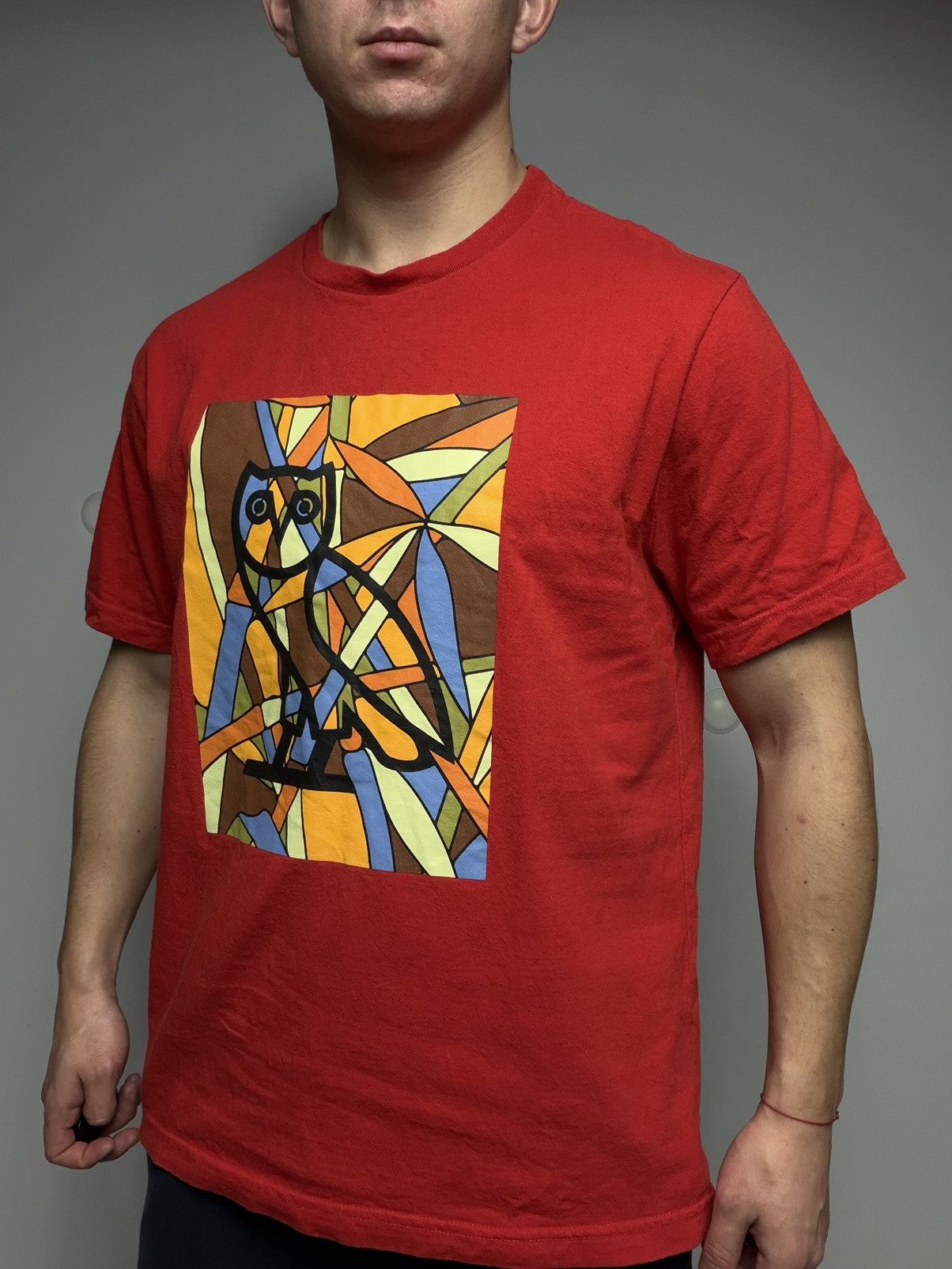 October's Very Own OVO October's Very Own Stained Glass Owl T-Shirt Red Size L Size US L / EU 52-54 / 3 - 2 Thumbnail