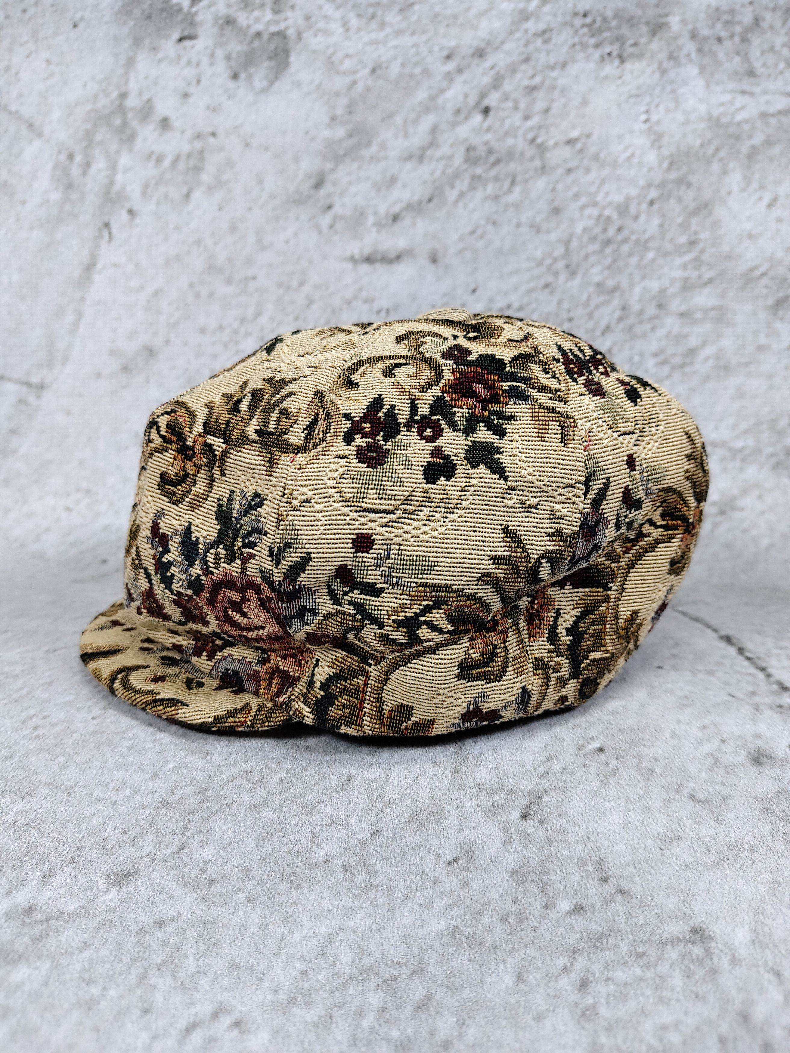 Vintage 2000s Heaslip🇨🇦 Classic Floral Baroque Jacquard Flat Cap Size ONE SIZE - 6 Thumbnail